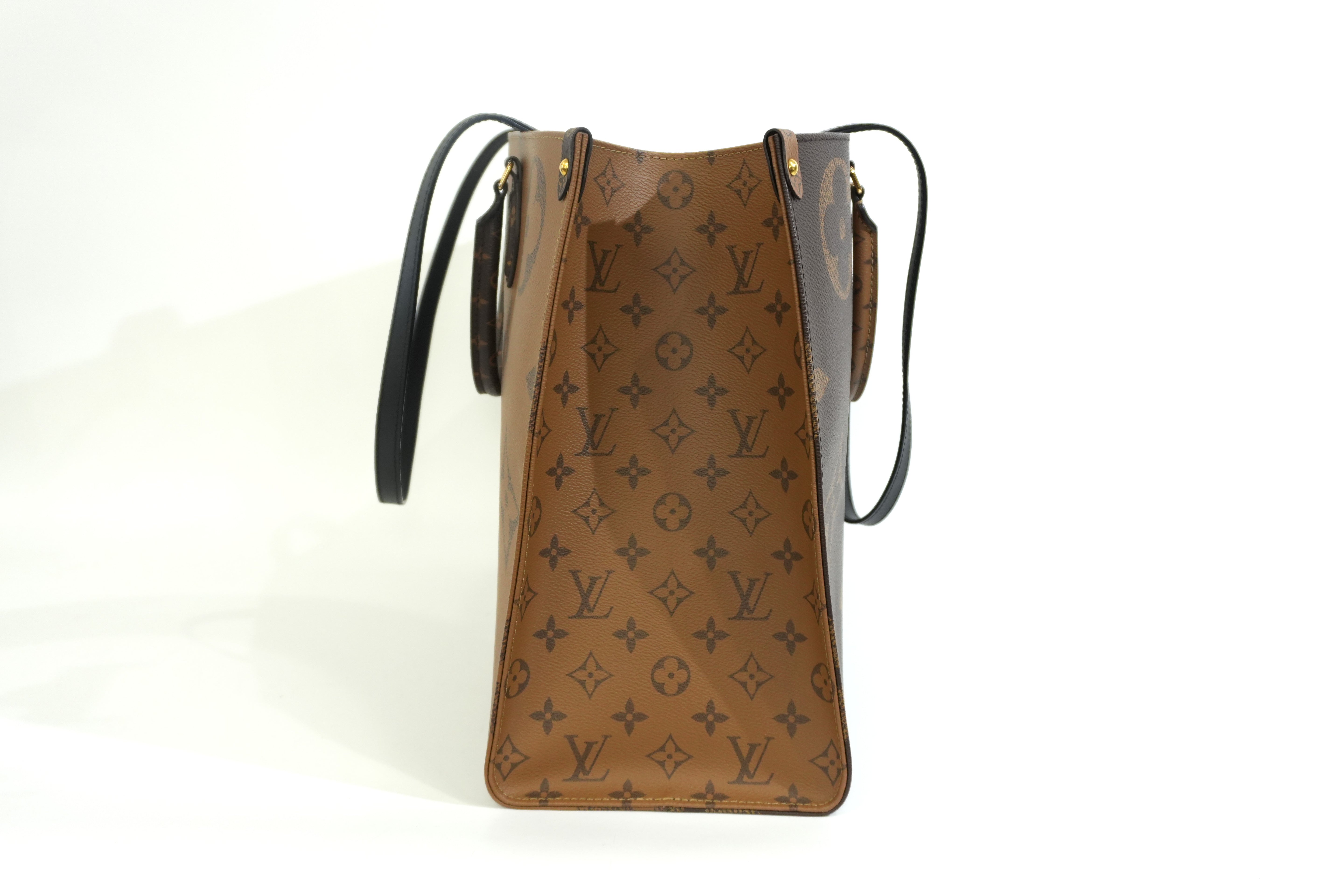 Pre-owned Louis Vuitton Reverse Monogram On the Go GM Tote Bag