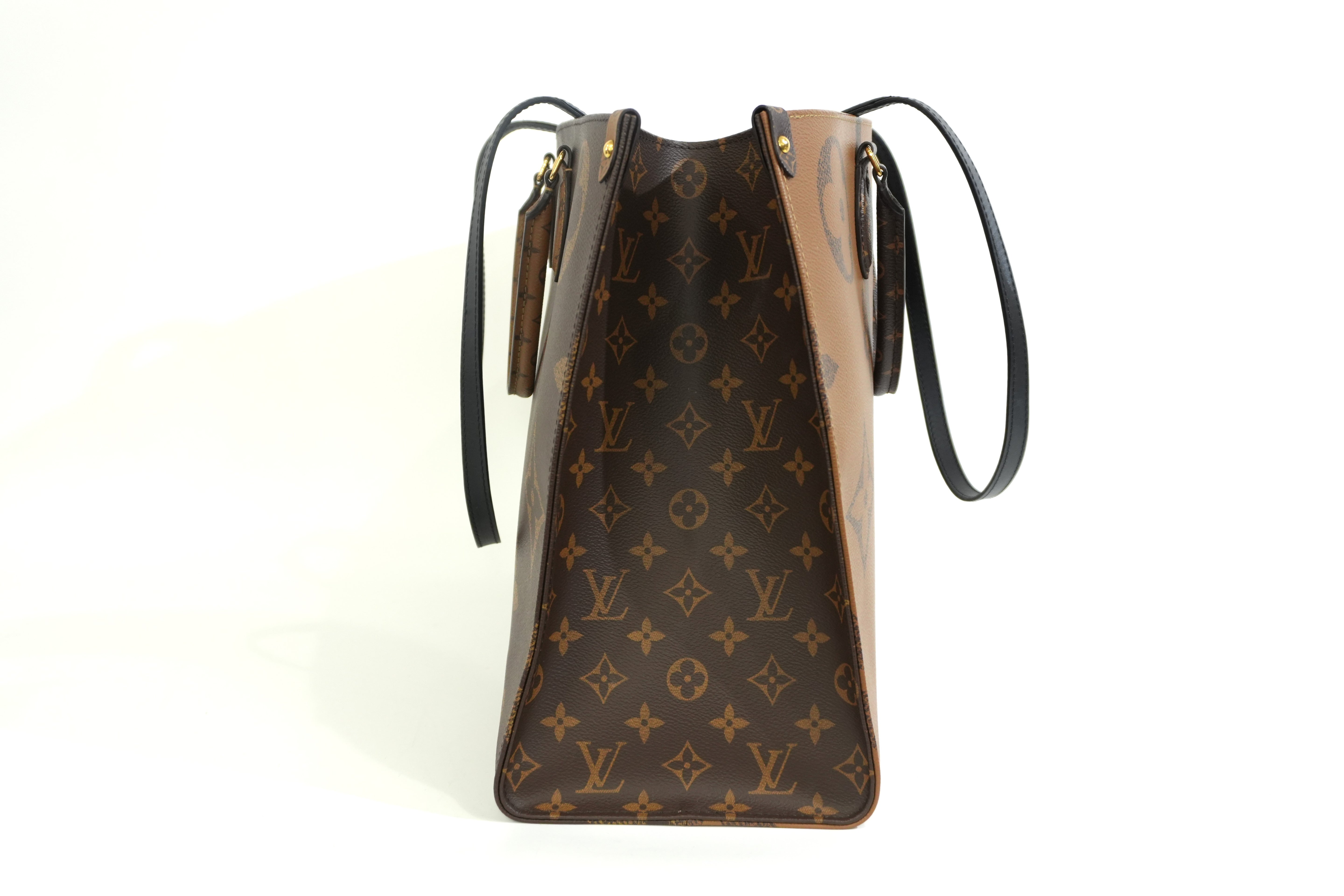 Pre-owned Louis Vuitton Reverse Monogram On the Go GM Tote Bag