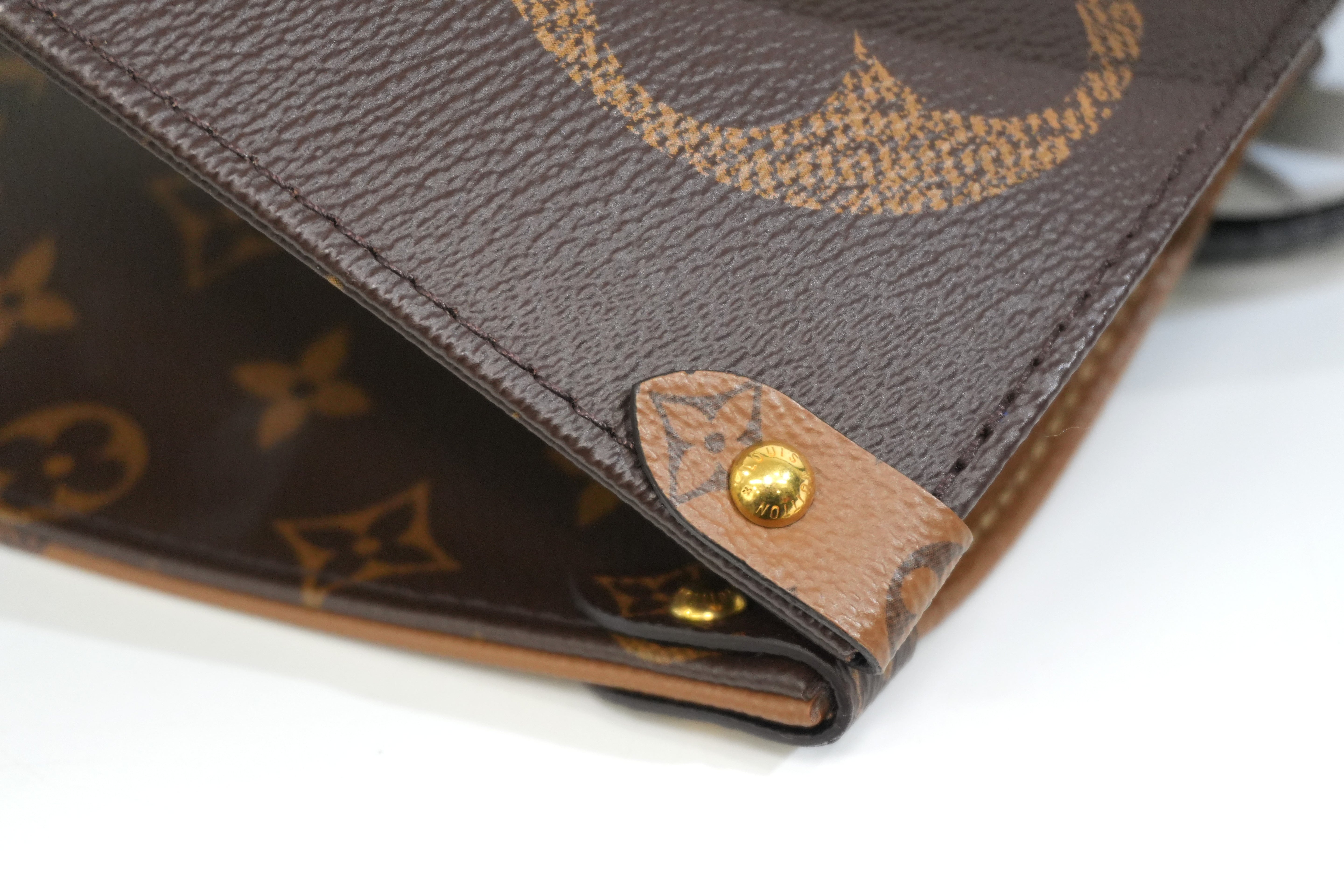 Pre-owned Louis Vuitton Reverse Monogram On the Go GM Tote Bag