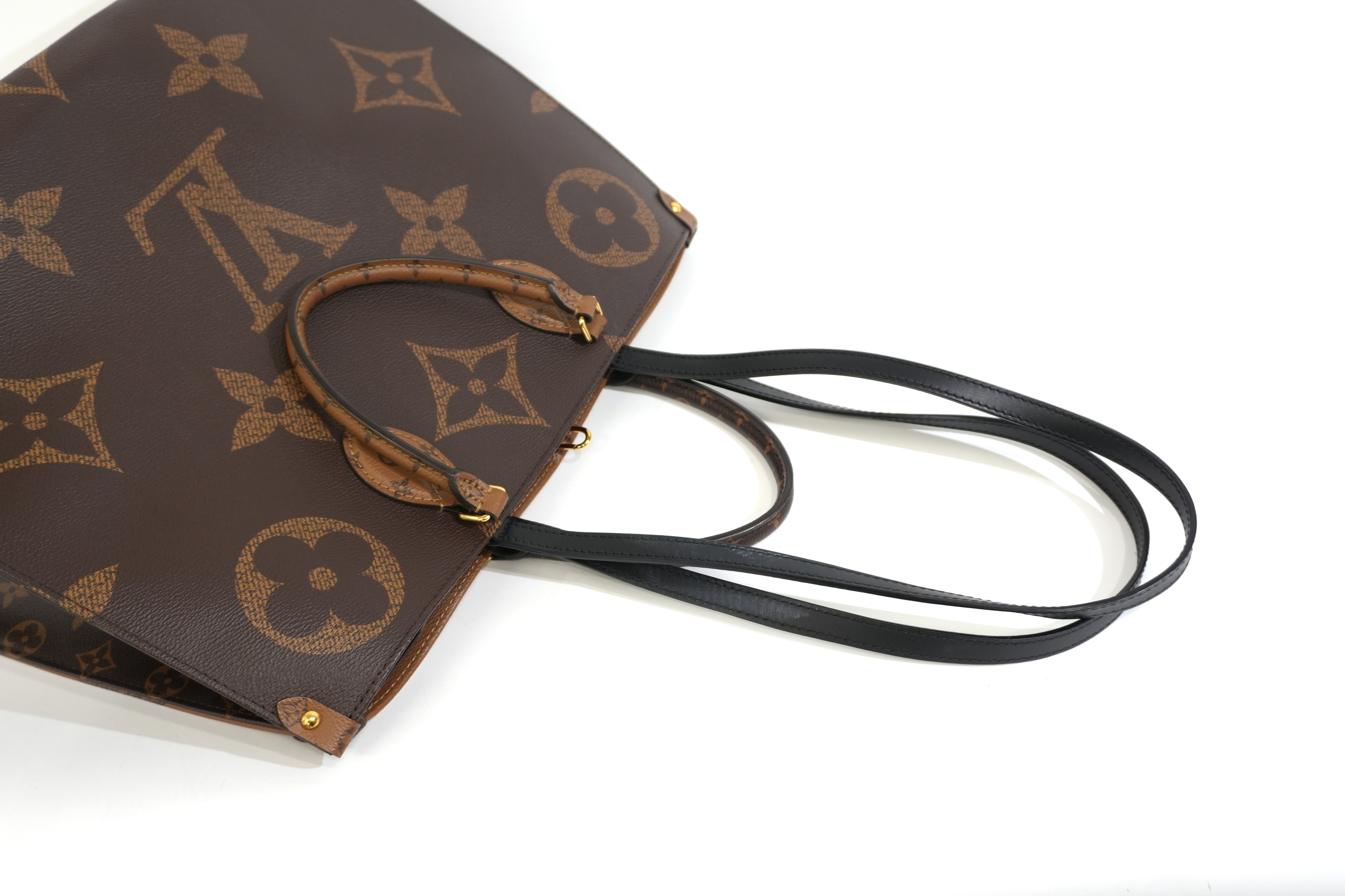 Pre-owned Louis Vuitton Reverse Monogram On the Go GM Tote Bag
