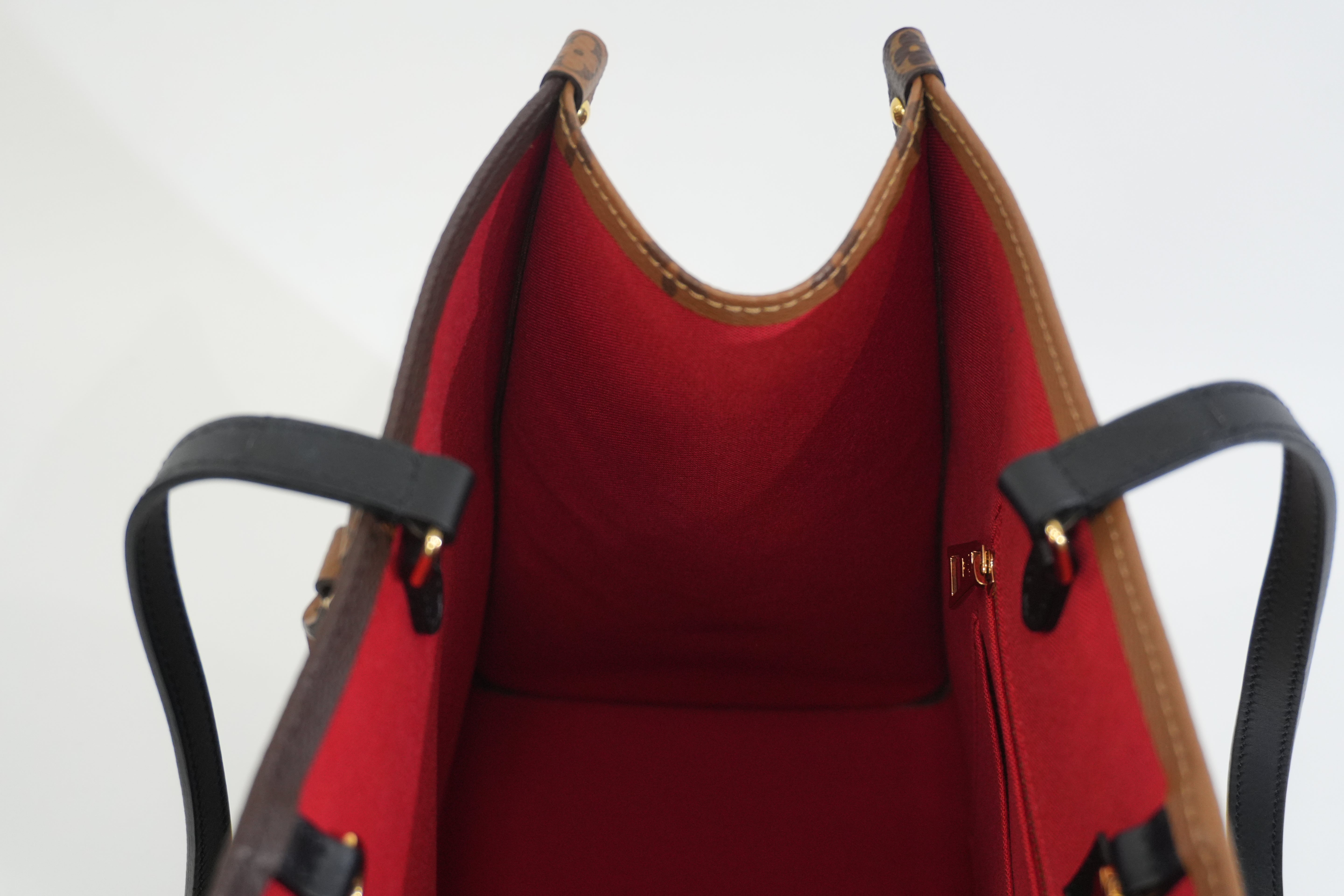 Pre-owned Louis Vuitton Reverse Monogram On the Go GM Tote Bag