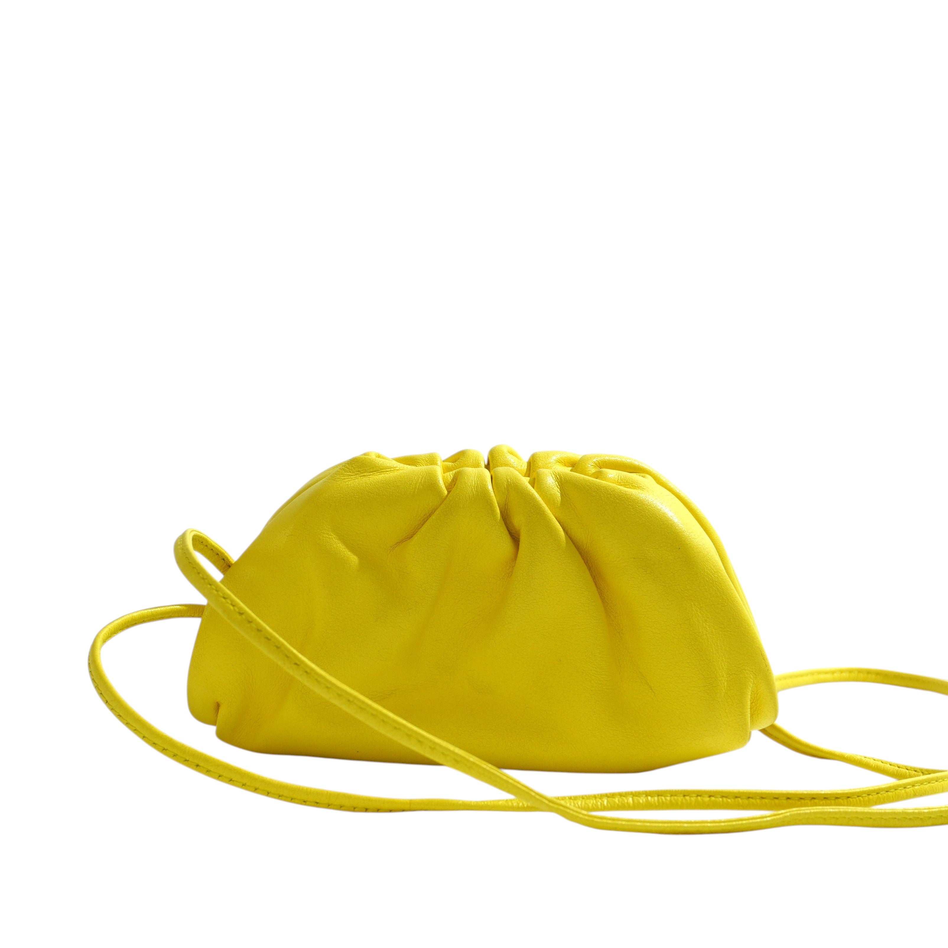 Pre-owned Bottega The Mini Pouch Crossbody Bag Yellow