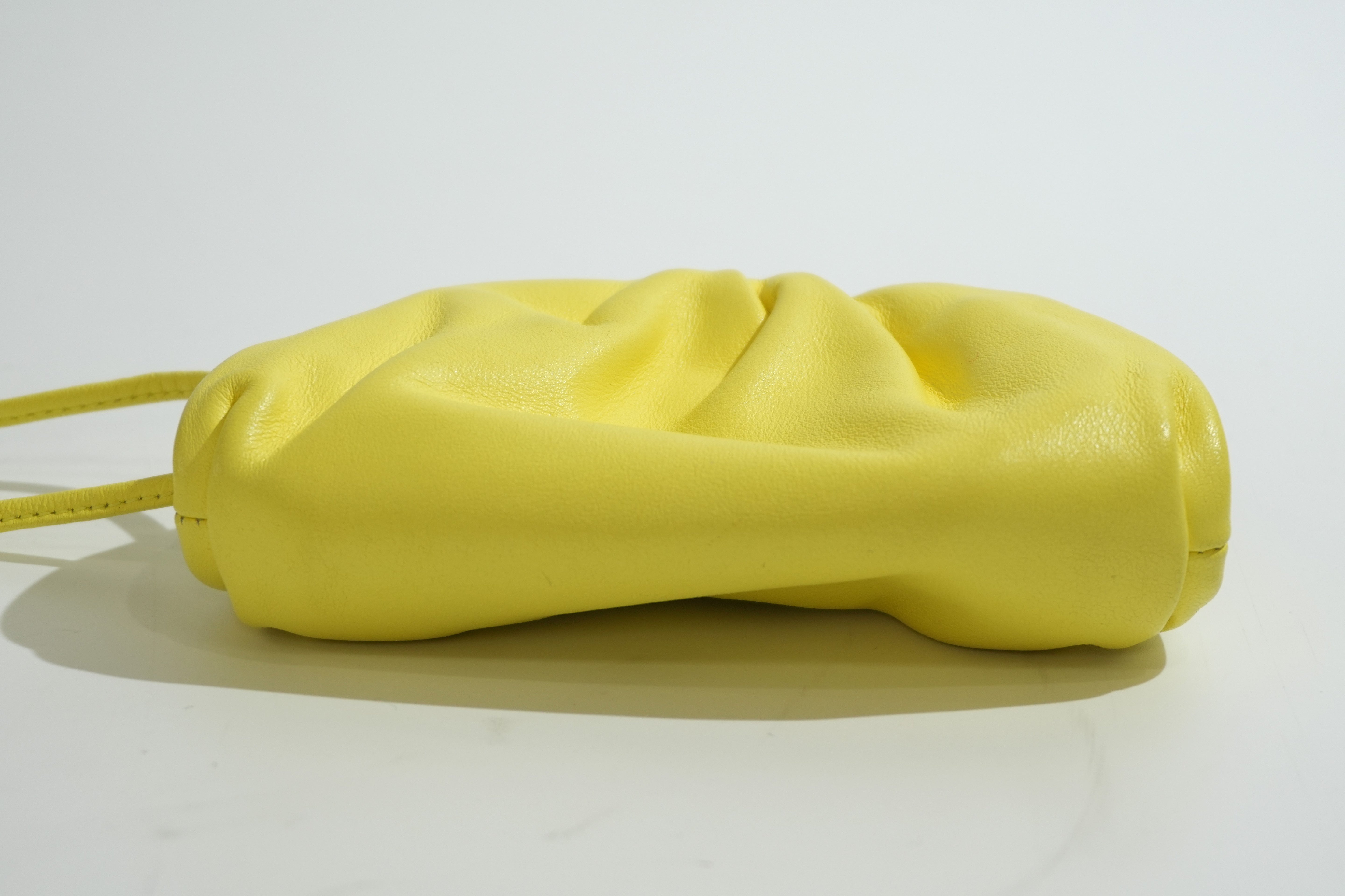 Pre-owned Bottega The Mini Pouch Crossbody Bag Yellow