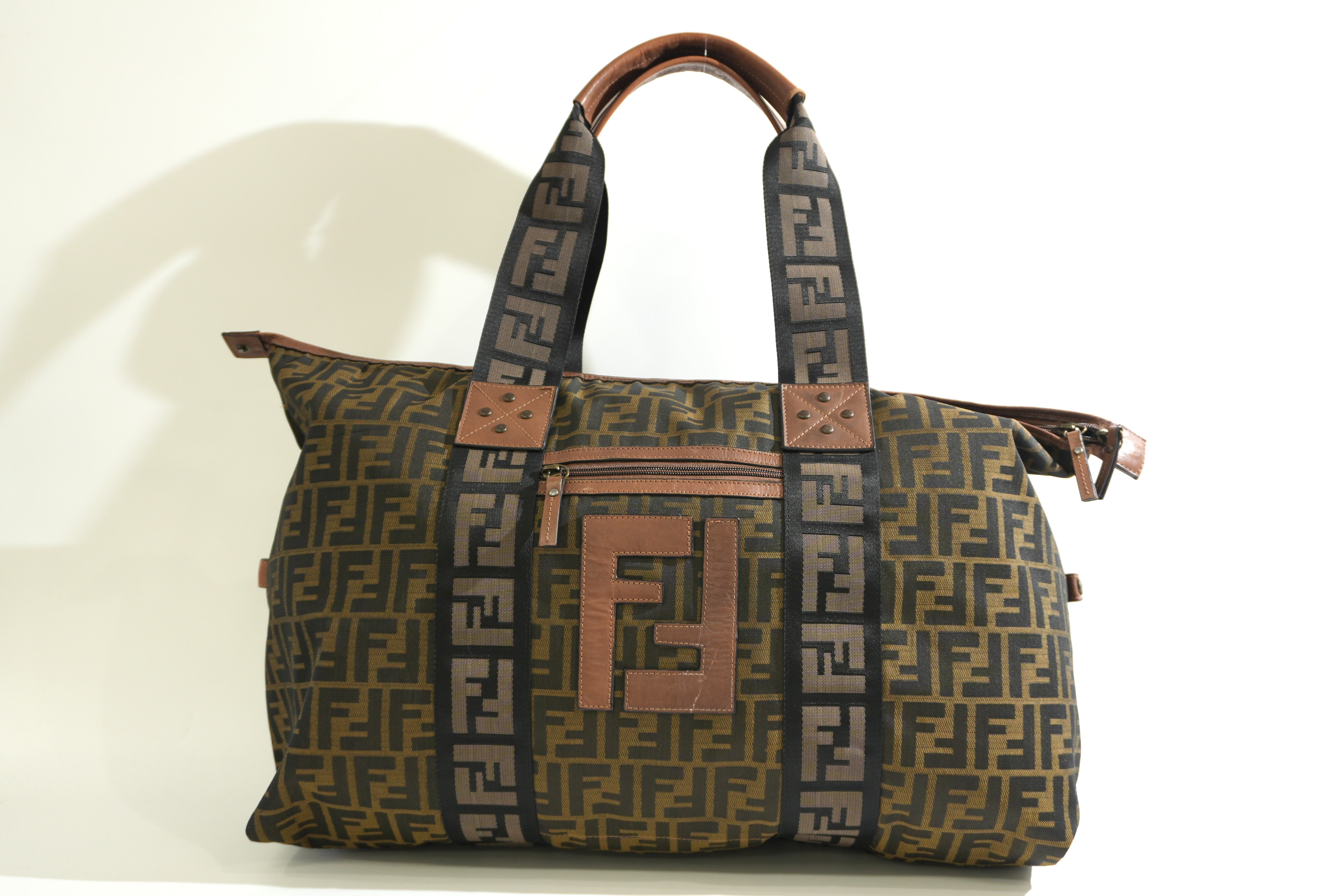 Pre-owned Fendi Zucca Tote Bag Brown