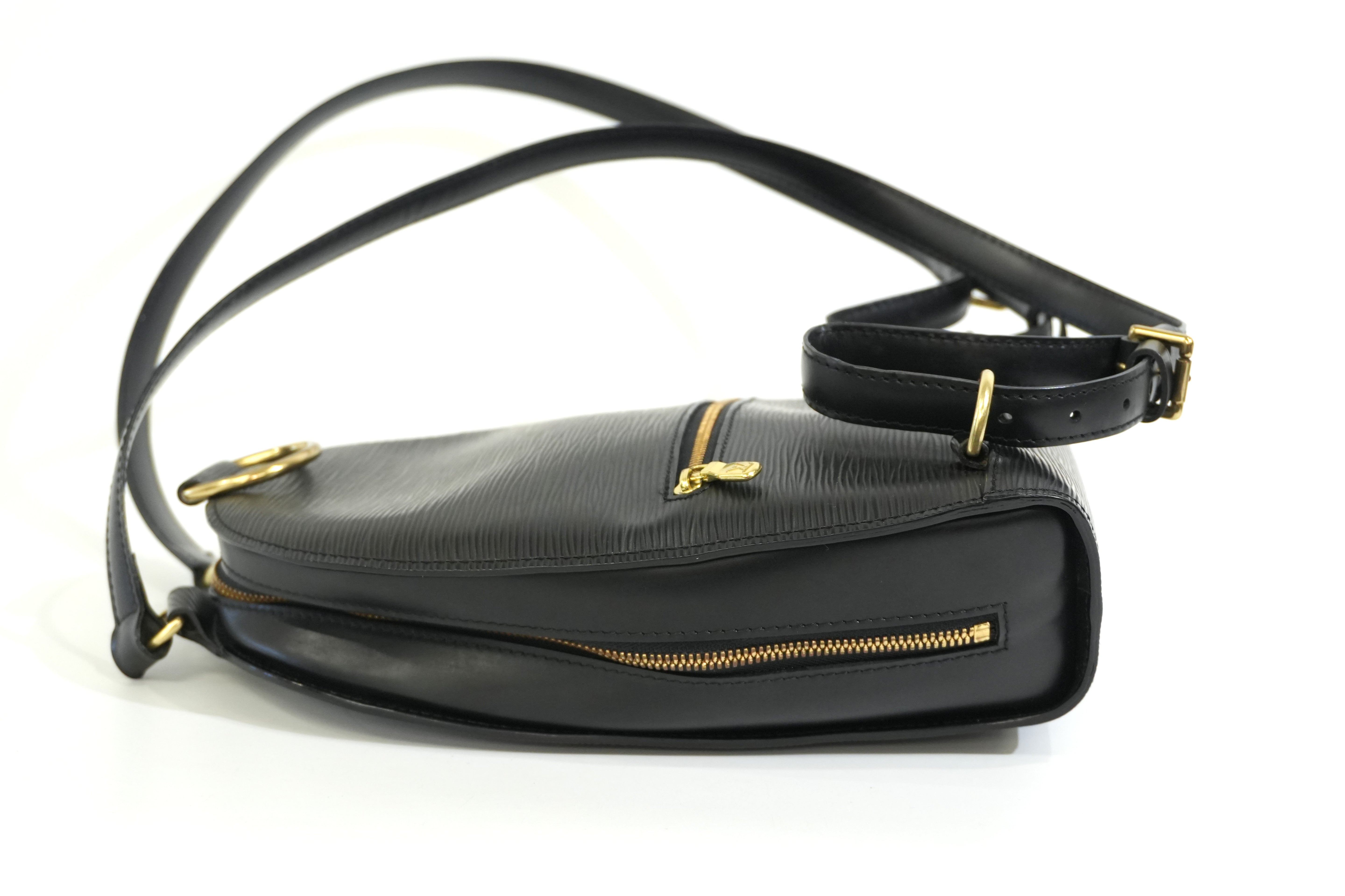 Pre-owned Louis Vuitton Leather Epi Mabillon Backpack PM Black