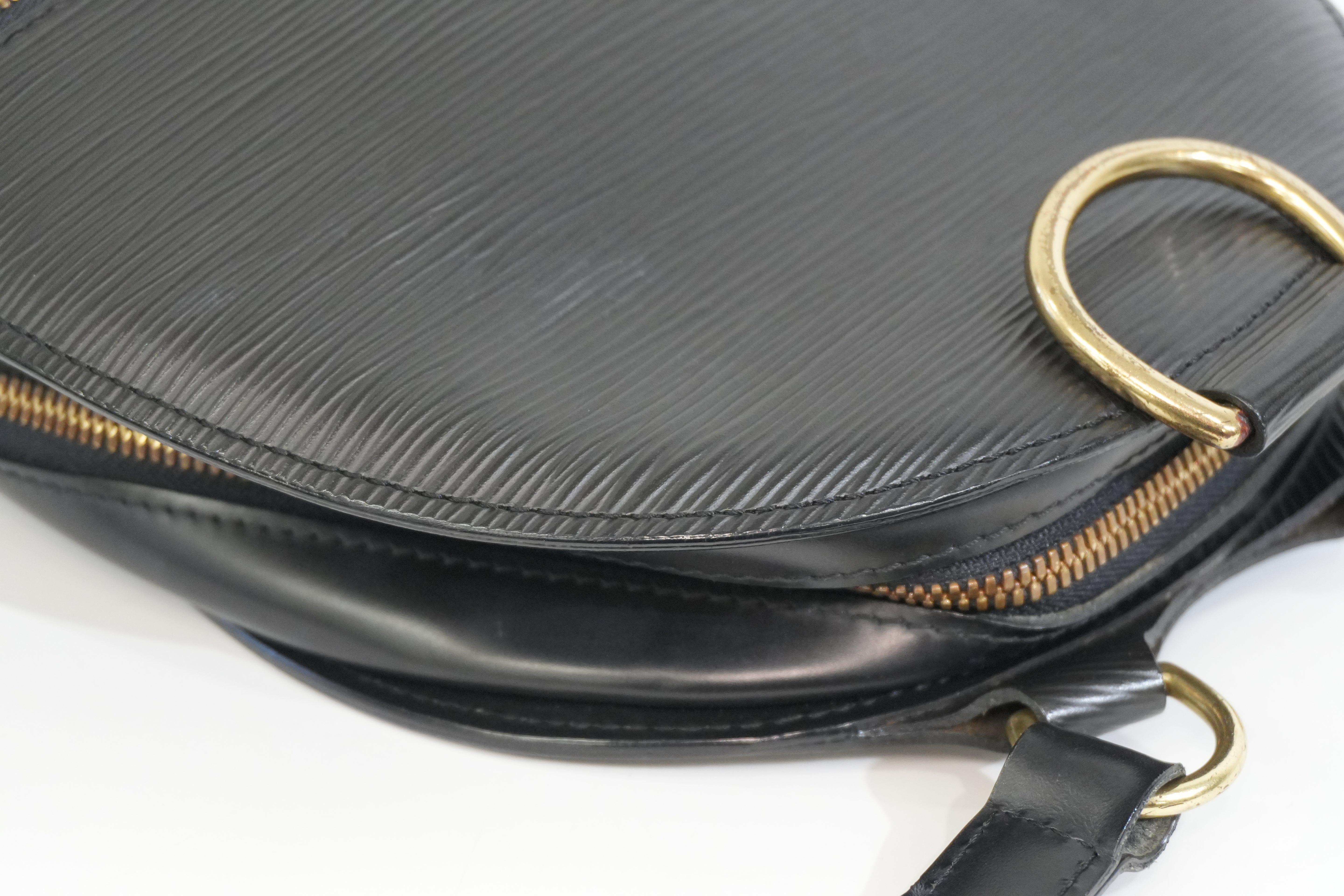 Pre-owned Louis Vuitton Leather Epi Mabillon Backpack PM Black