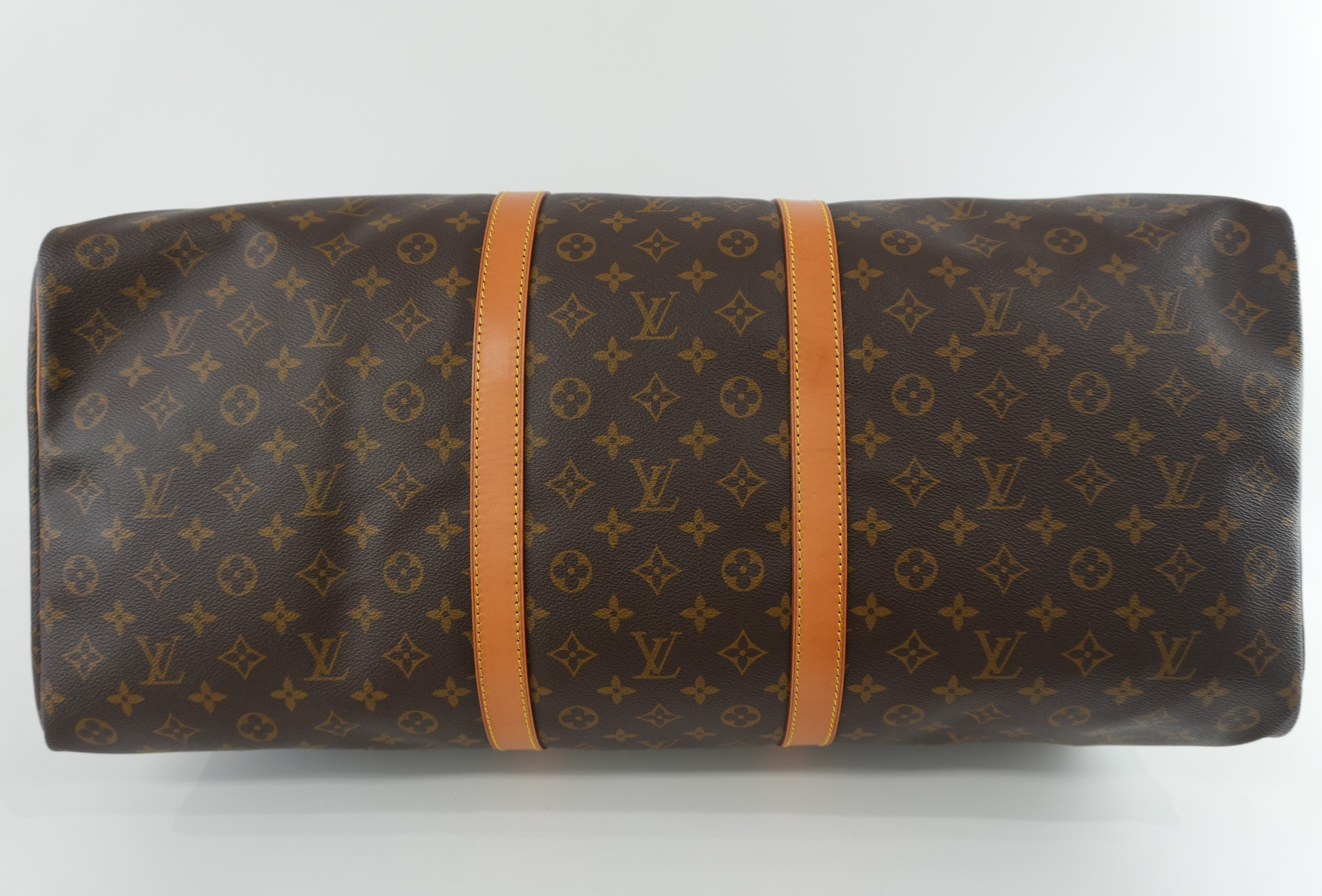Pre-owned Louis Vuitton Monogram Keepall 60 Duffle Bag