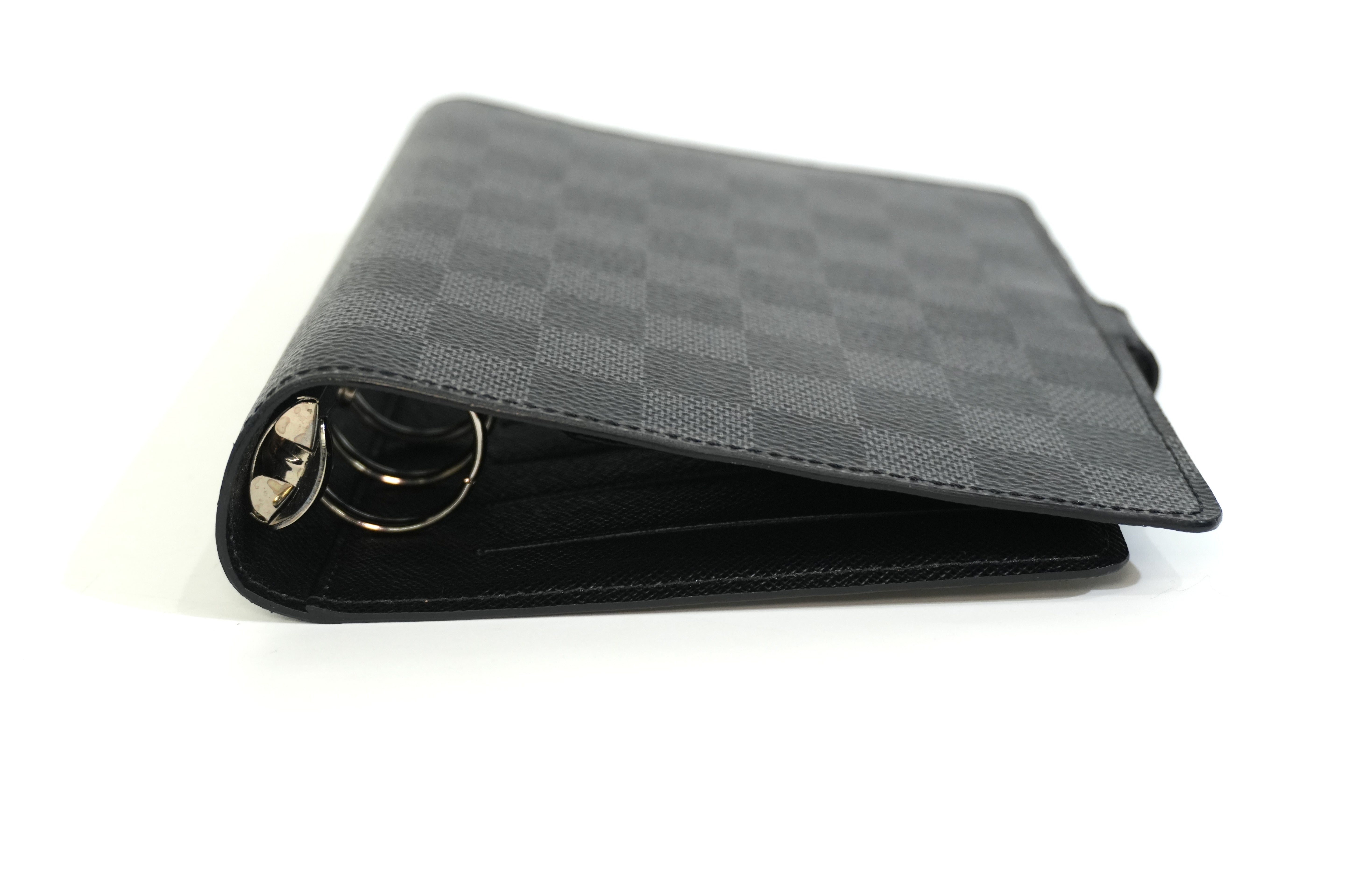 Pre-owned Louis Vuitton Damier Graphite Agenda MM
