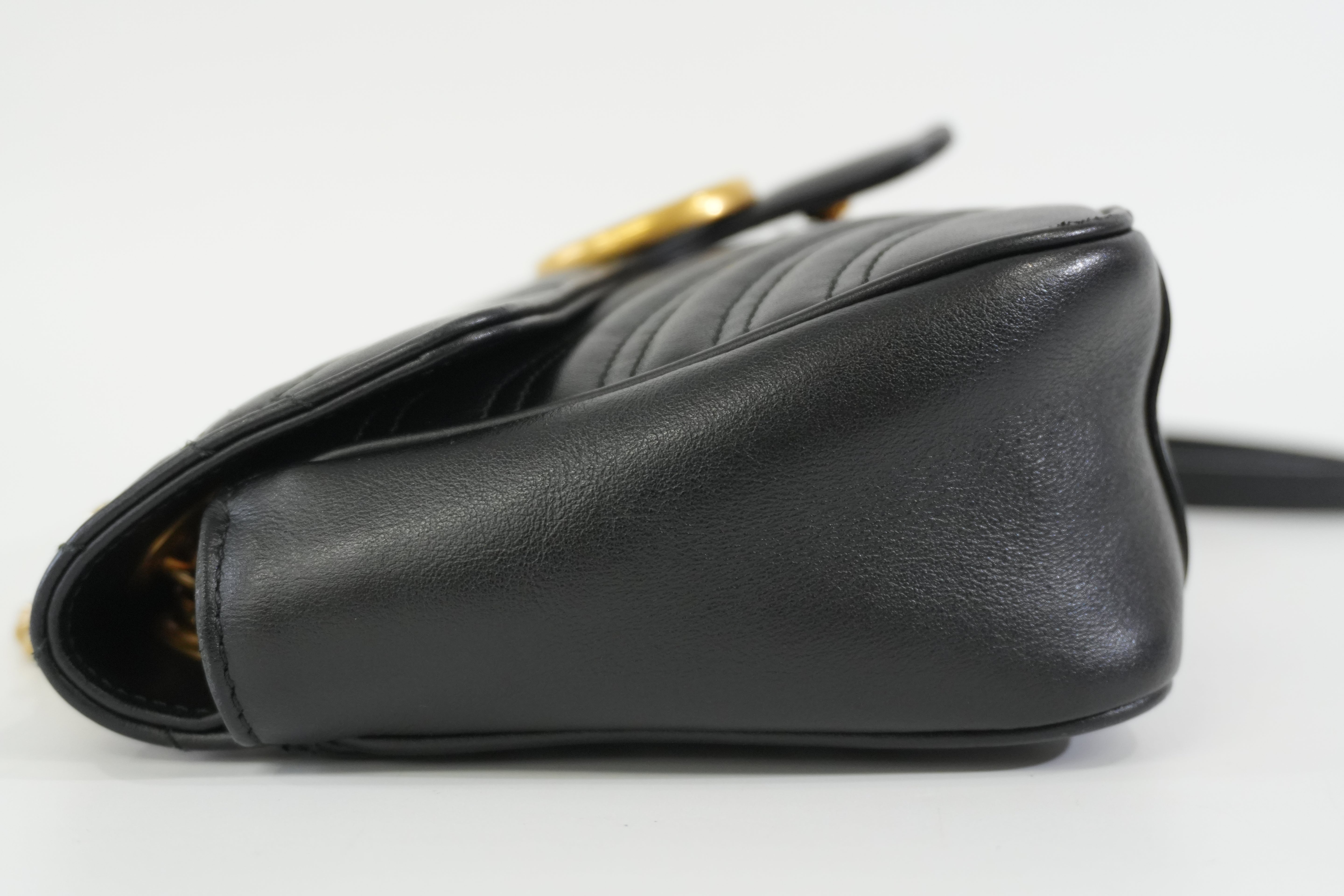 Pre-owned Gucci Marmont Shoulder Bag Black