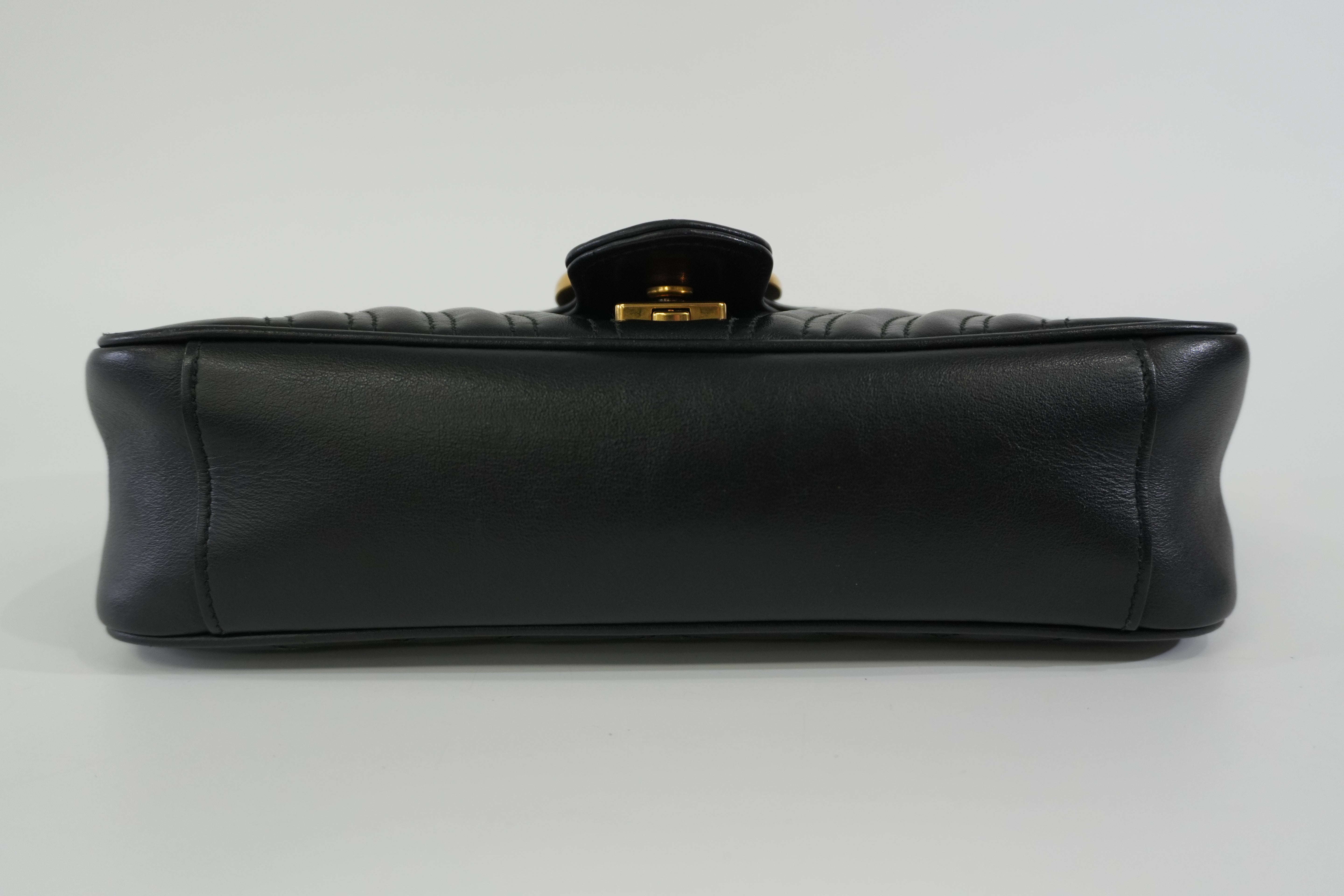 Pre-owned Gucci Marmont Shoulder Bag Black