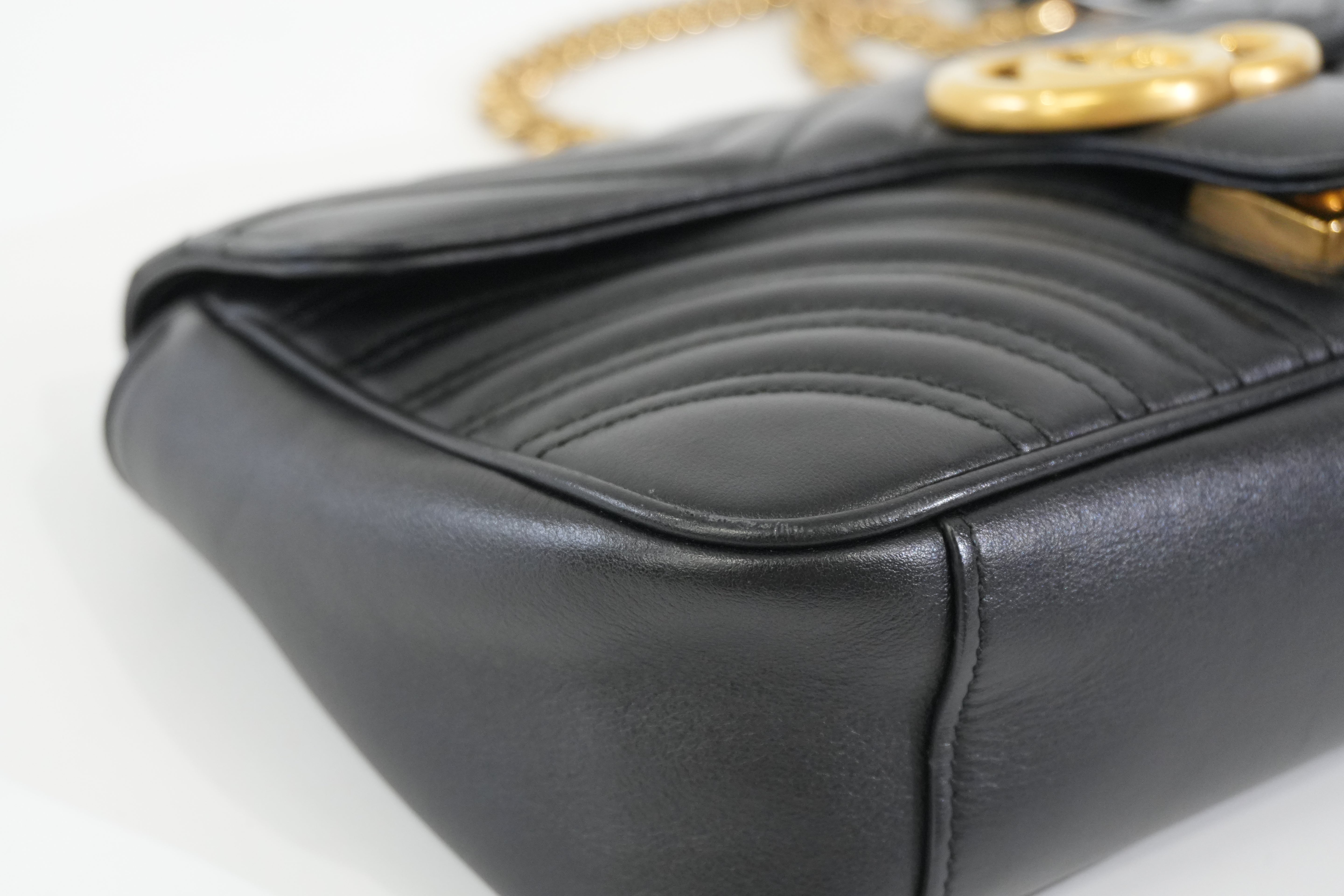 Pre-owned Gucci Marmont Shoulder Bag Black