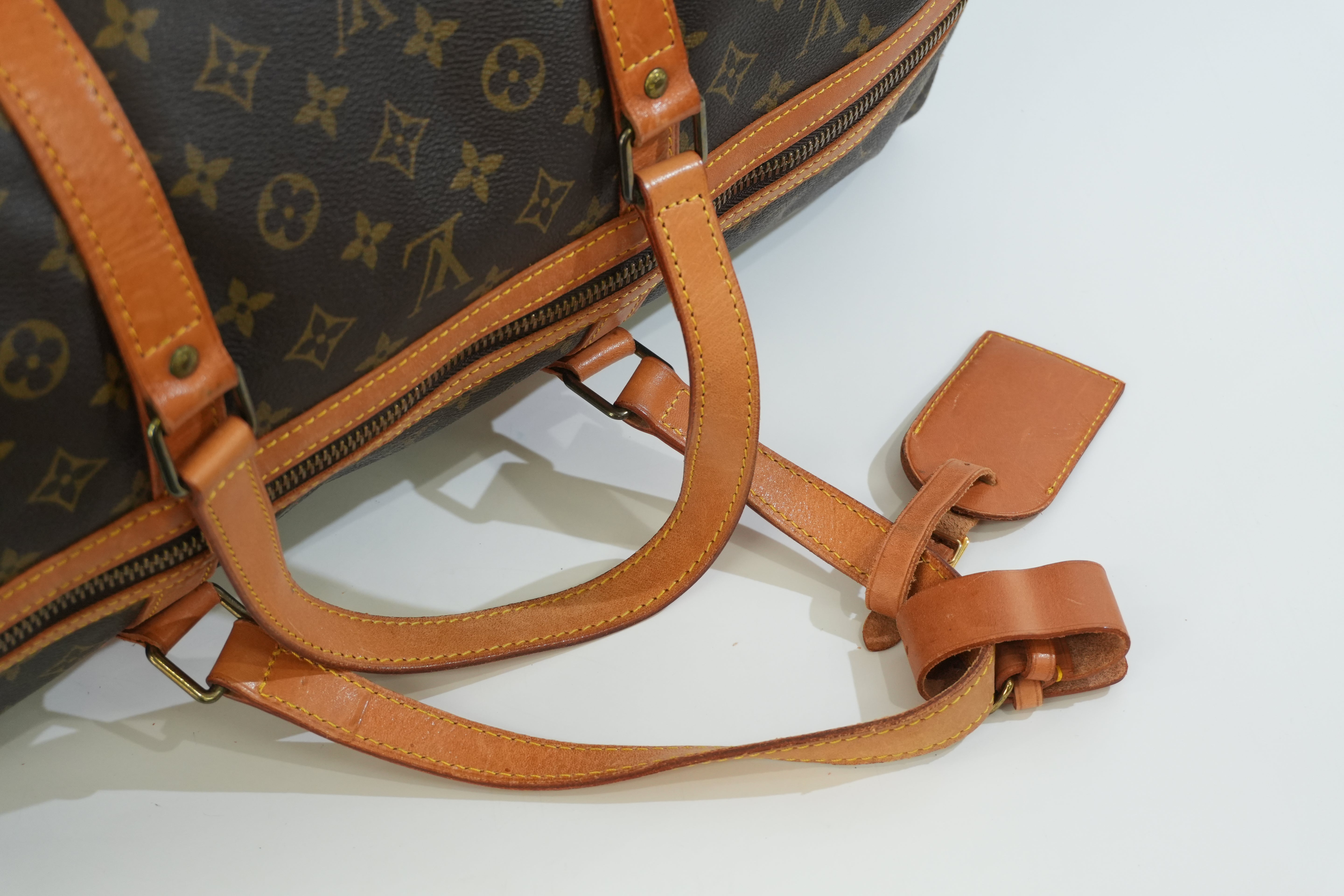 Pre-owned Louis Vuitton Monogram Sac Souple 55 Boston Bag