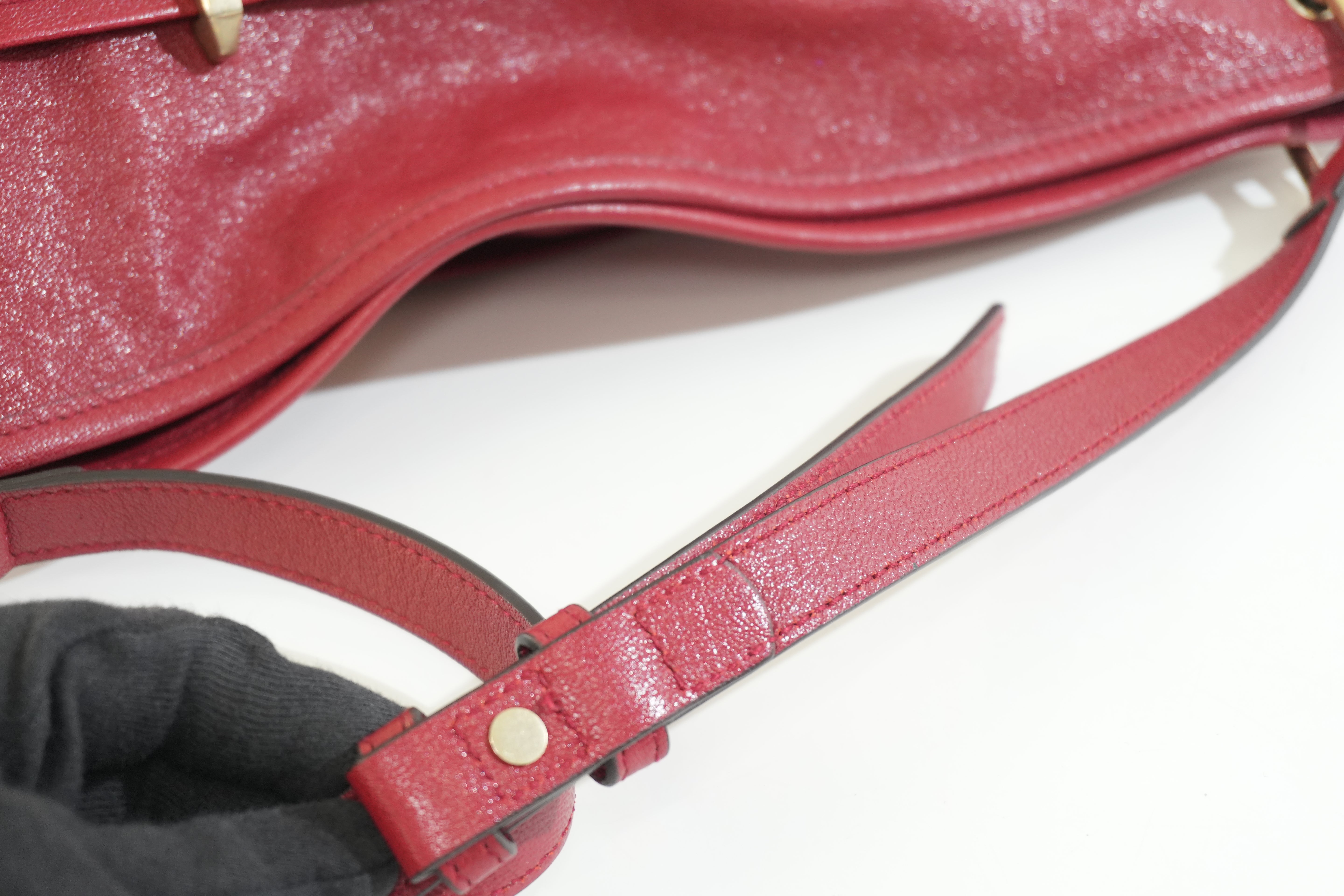 Pre-owned Gucci Horsebit 1955 Messenger Bag Red