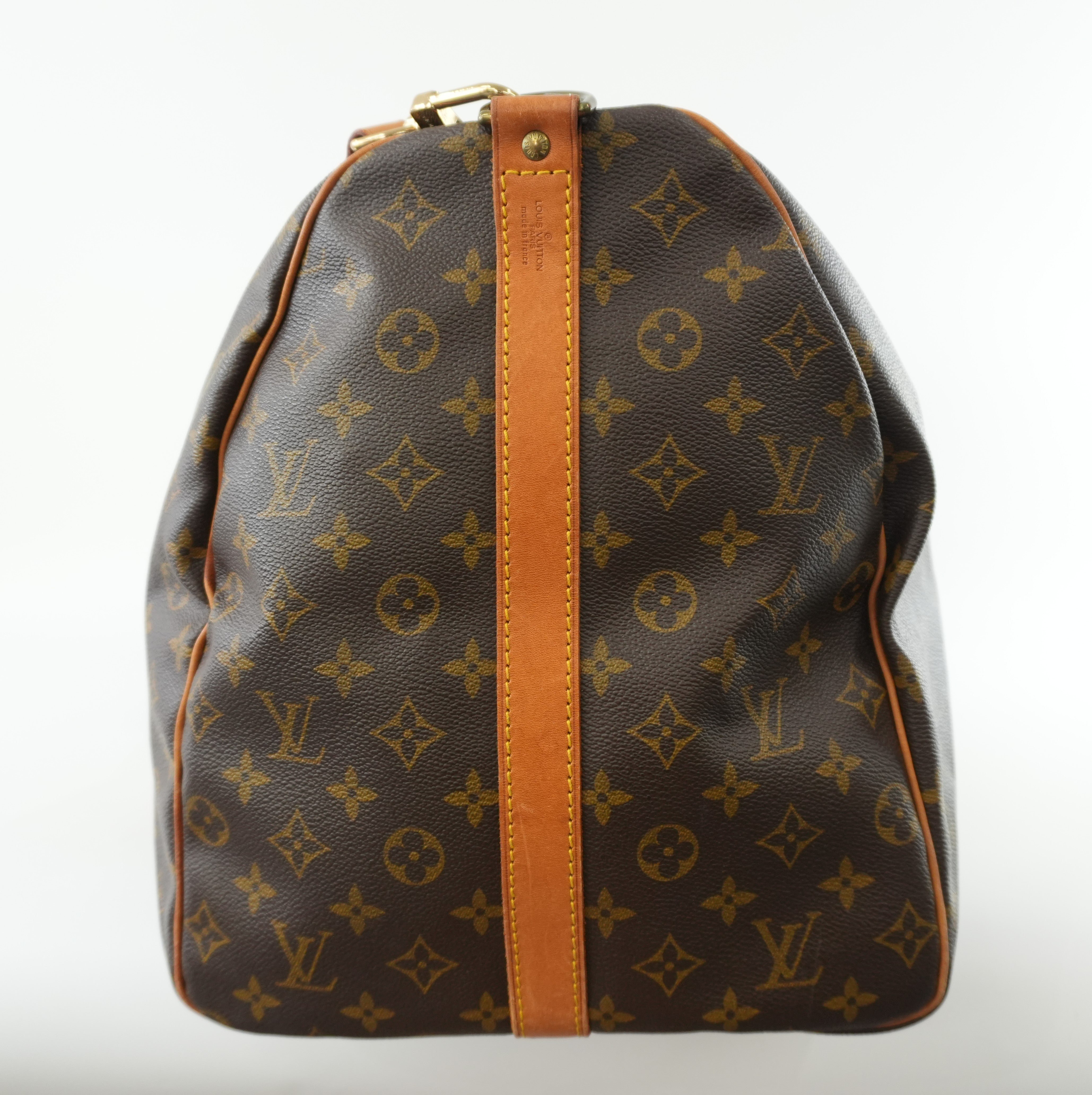 Pre-owned Louis Vuitton Monogram Keepall 60 Bandouliere