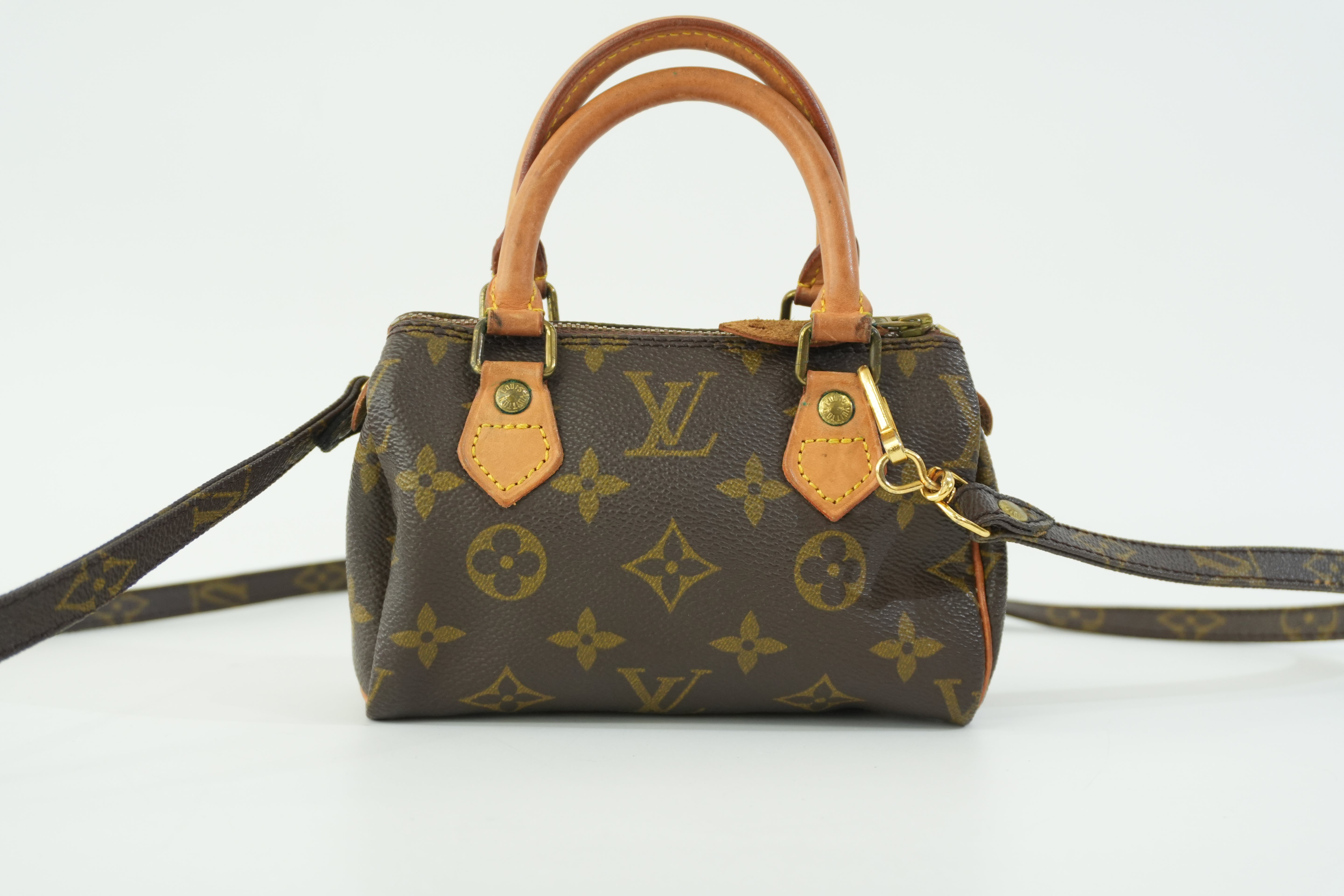 Pre-owned Louis Vuitton Monogram Mini Speedy with Strap