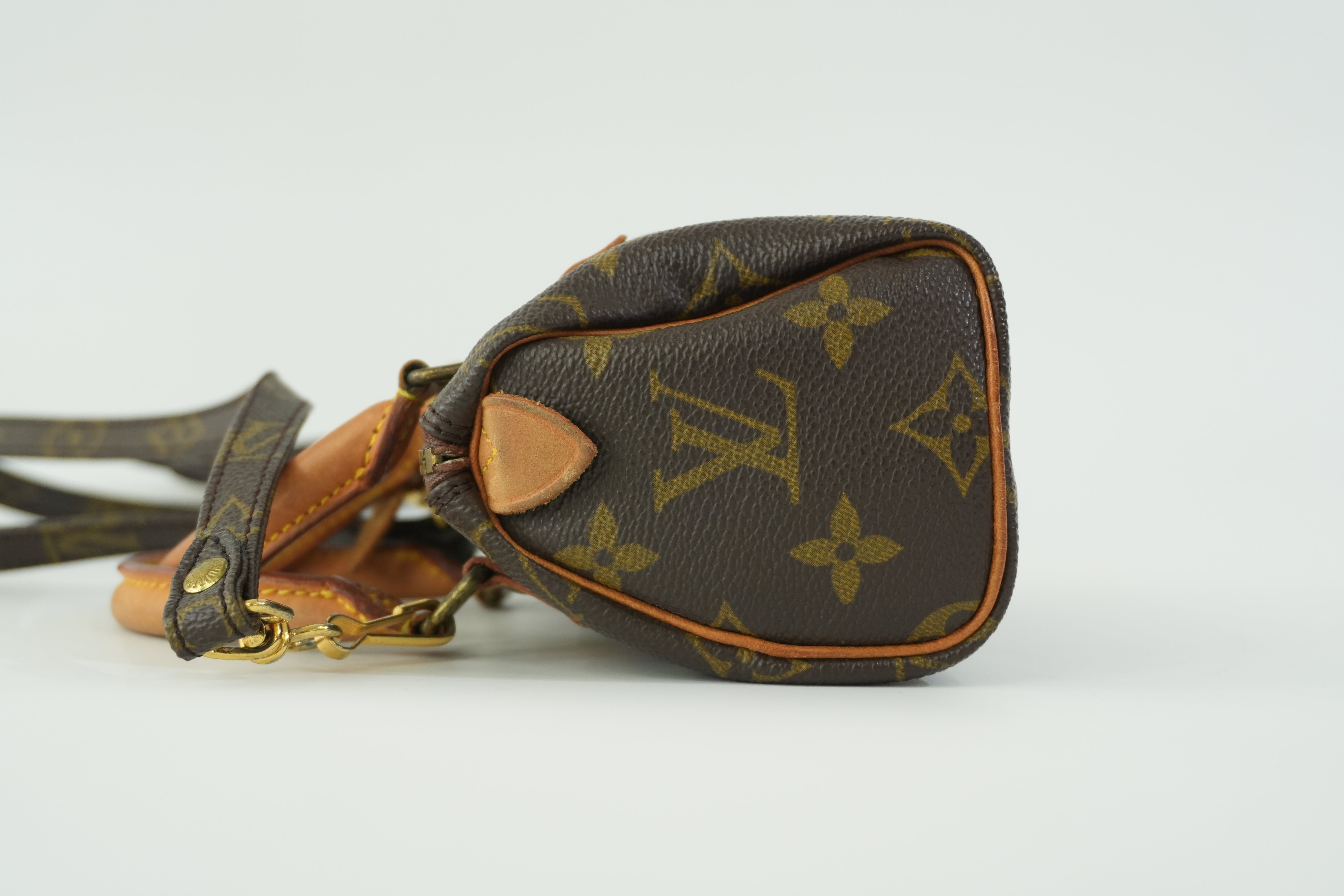 Pre-owned Louis Vuitton Monogram Mini Speedy with Strap