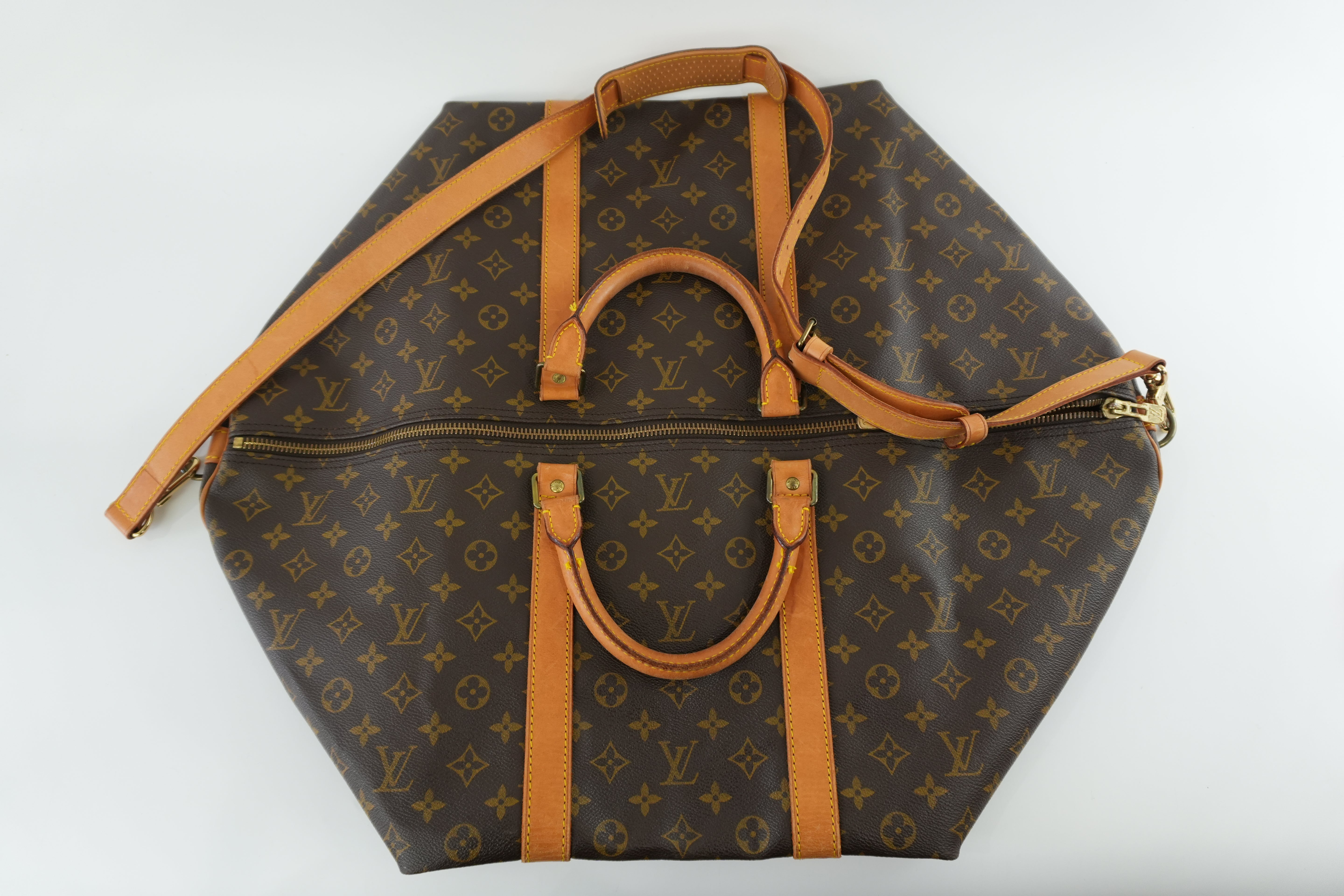 Pre-owned Louis Vuitton Monogram Keepall 60 Bandouliere