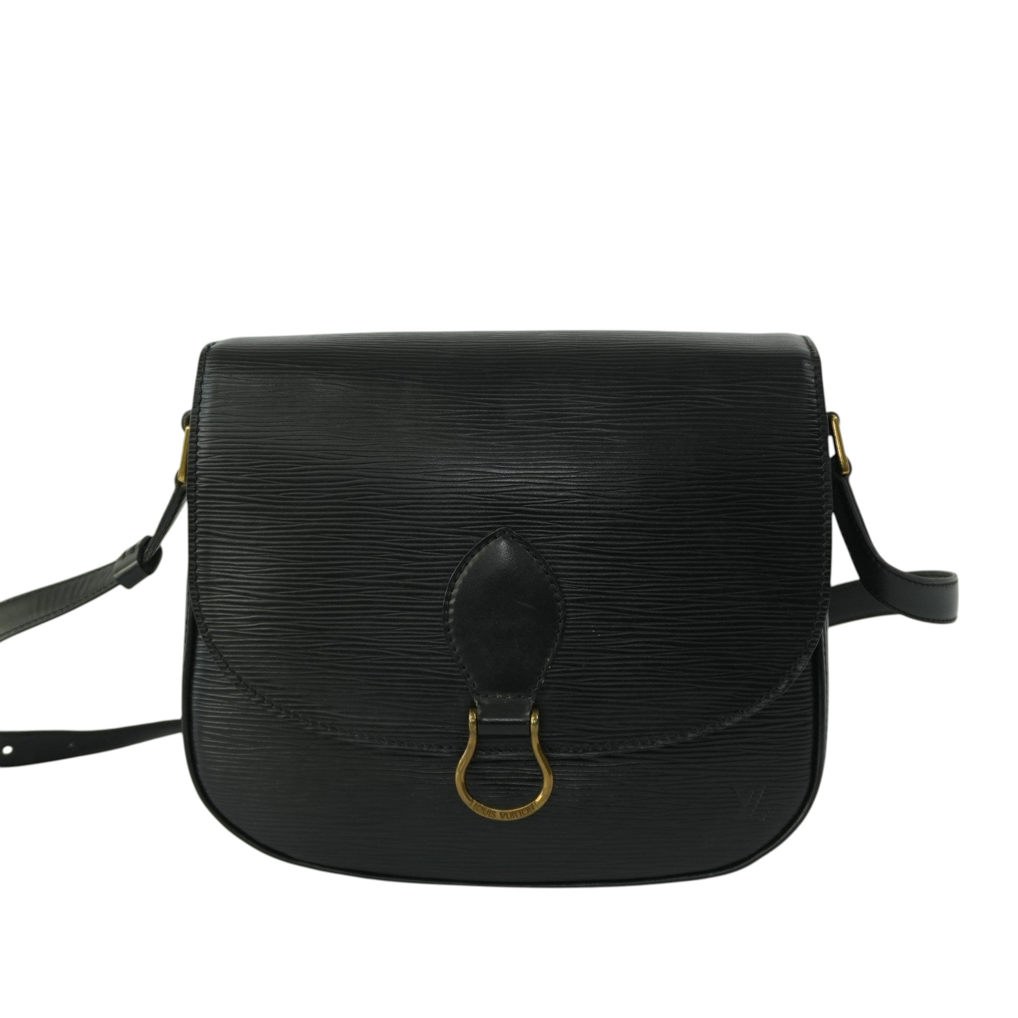 Pre-owned Louis Vuitton Epi Saint Cloud GM Shoulder Bag Black