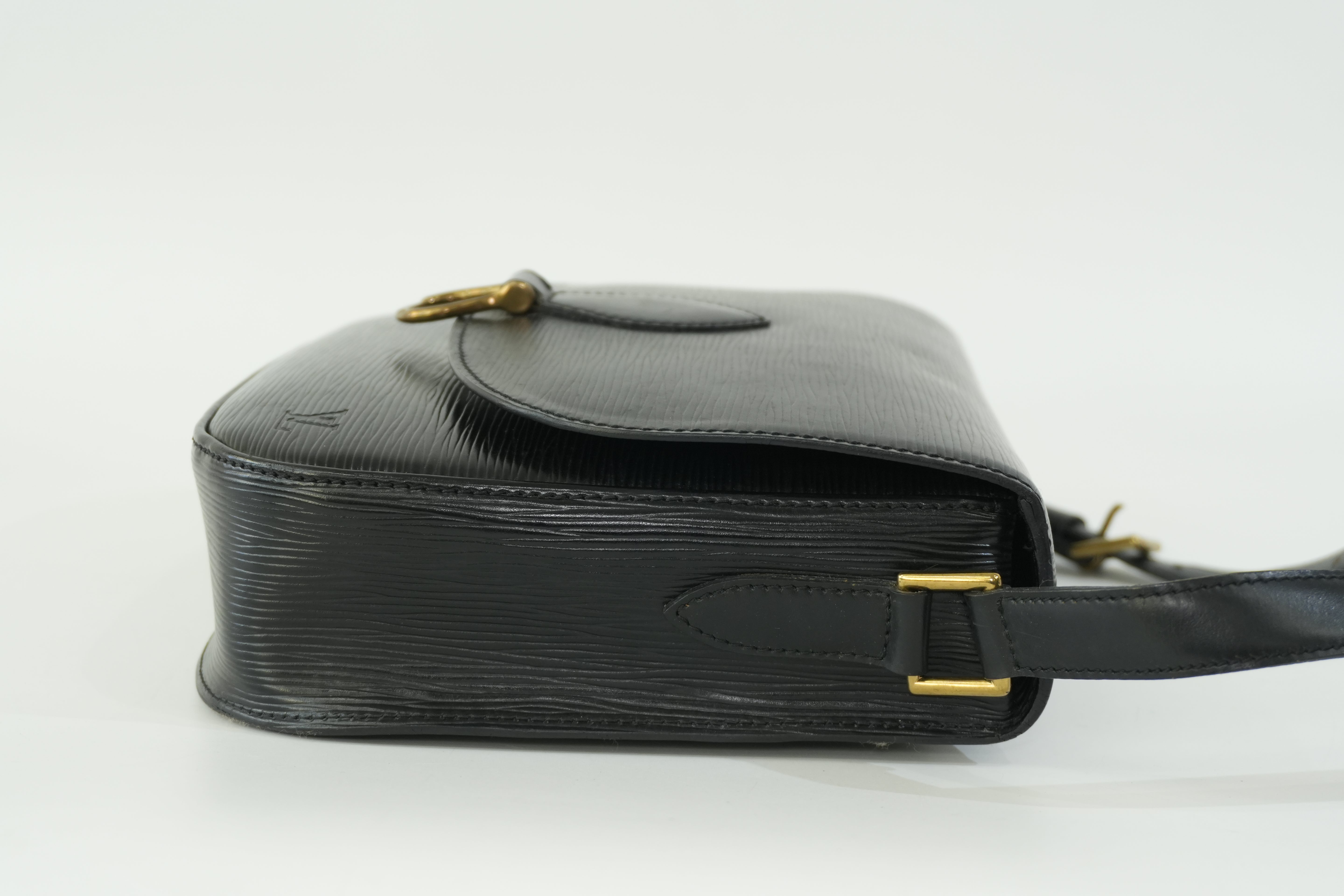 Pre-owned Louis Vuitton Epi Saint Cloud GM Shoulder Bag Black