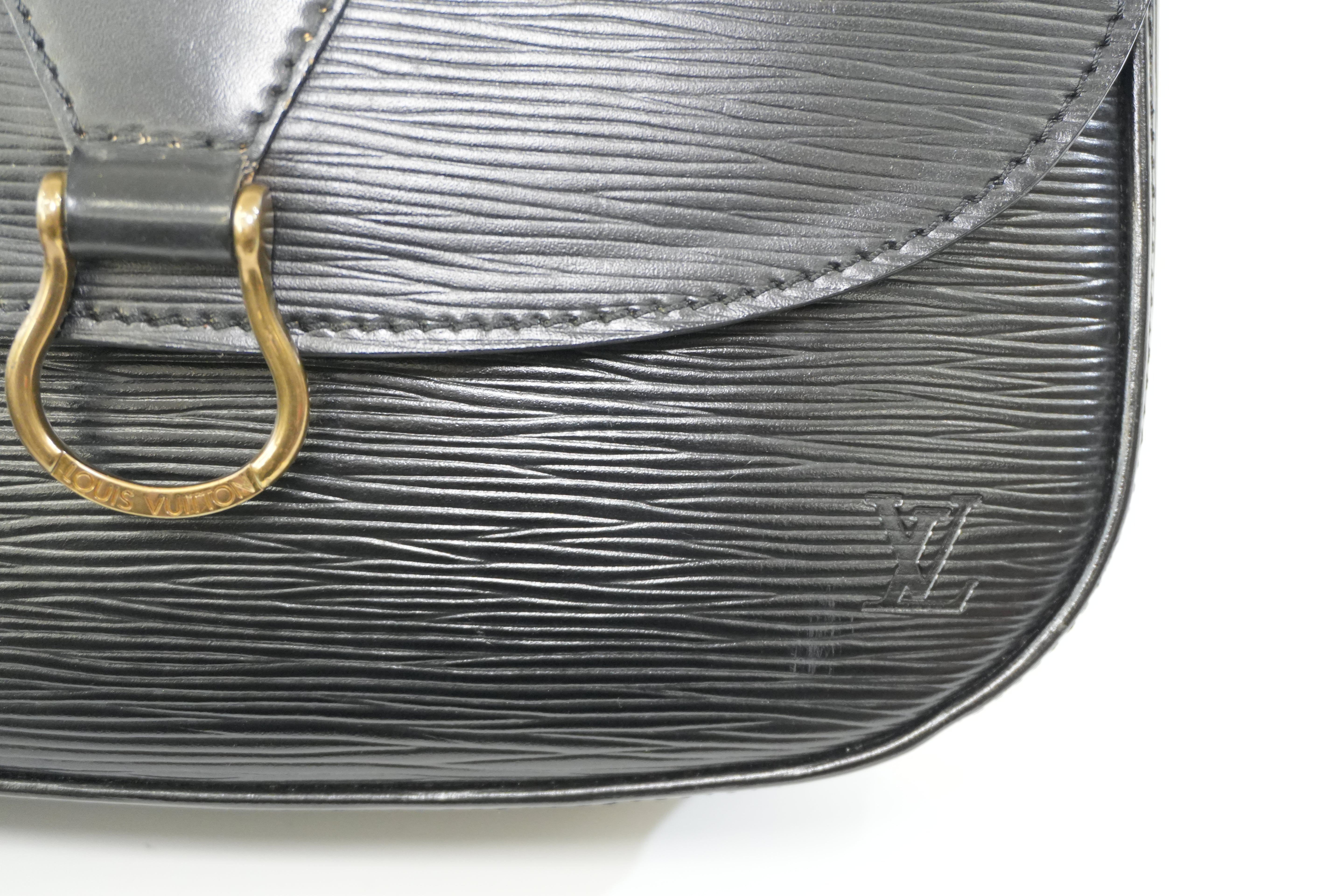 Pre-owned Louis Vuitton Epi Saint Cloud GM Shoulder Bag Black