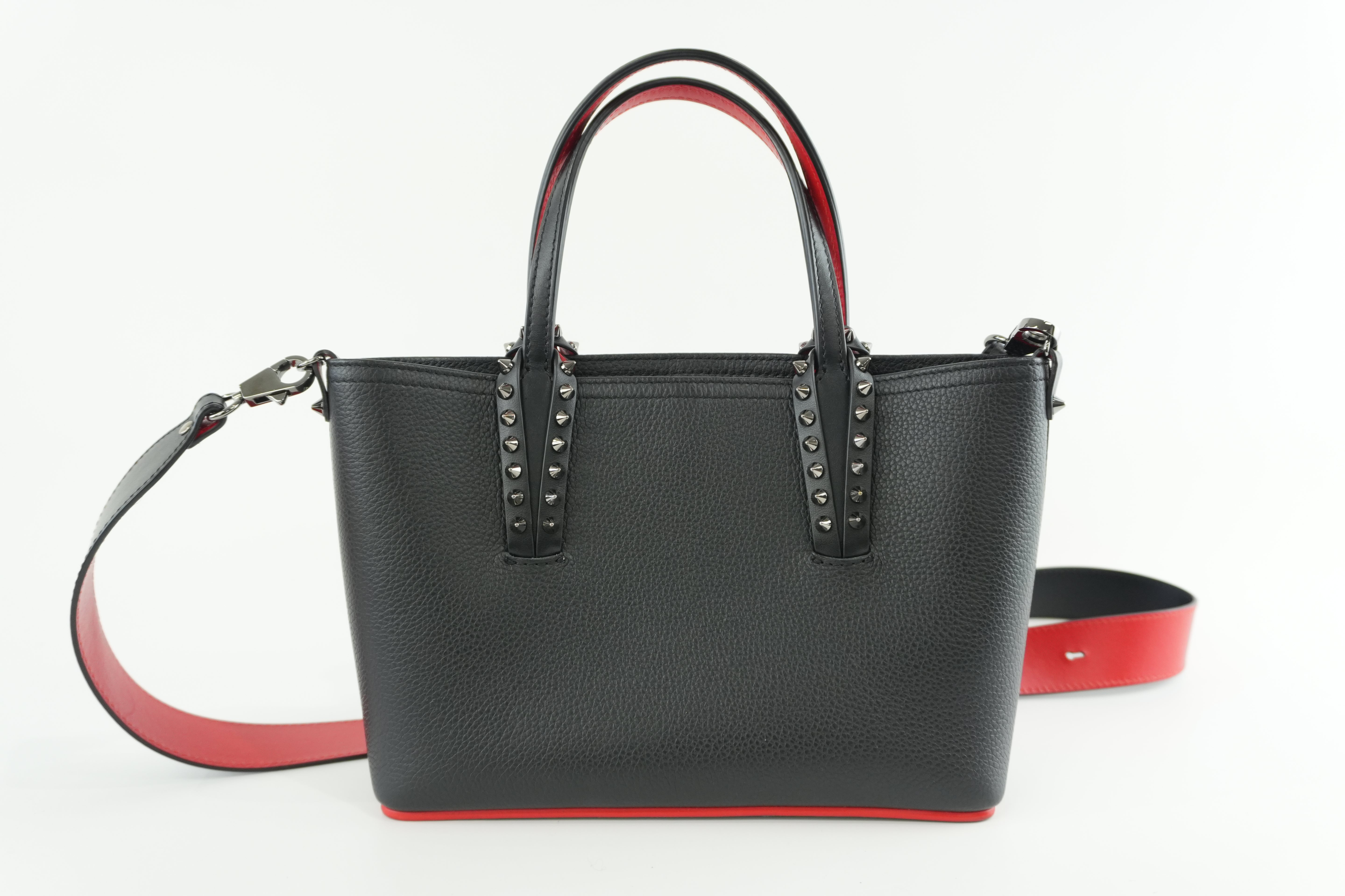 Christian Louboutin Small Cabata Two Way Shoulder Bag Black Used