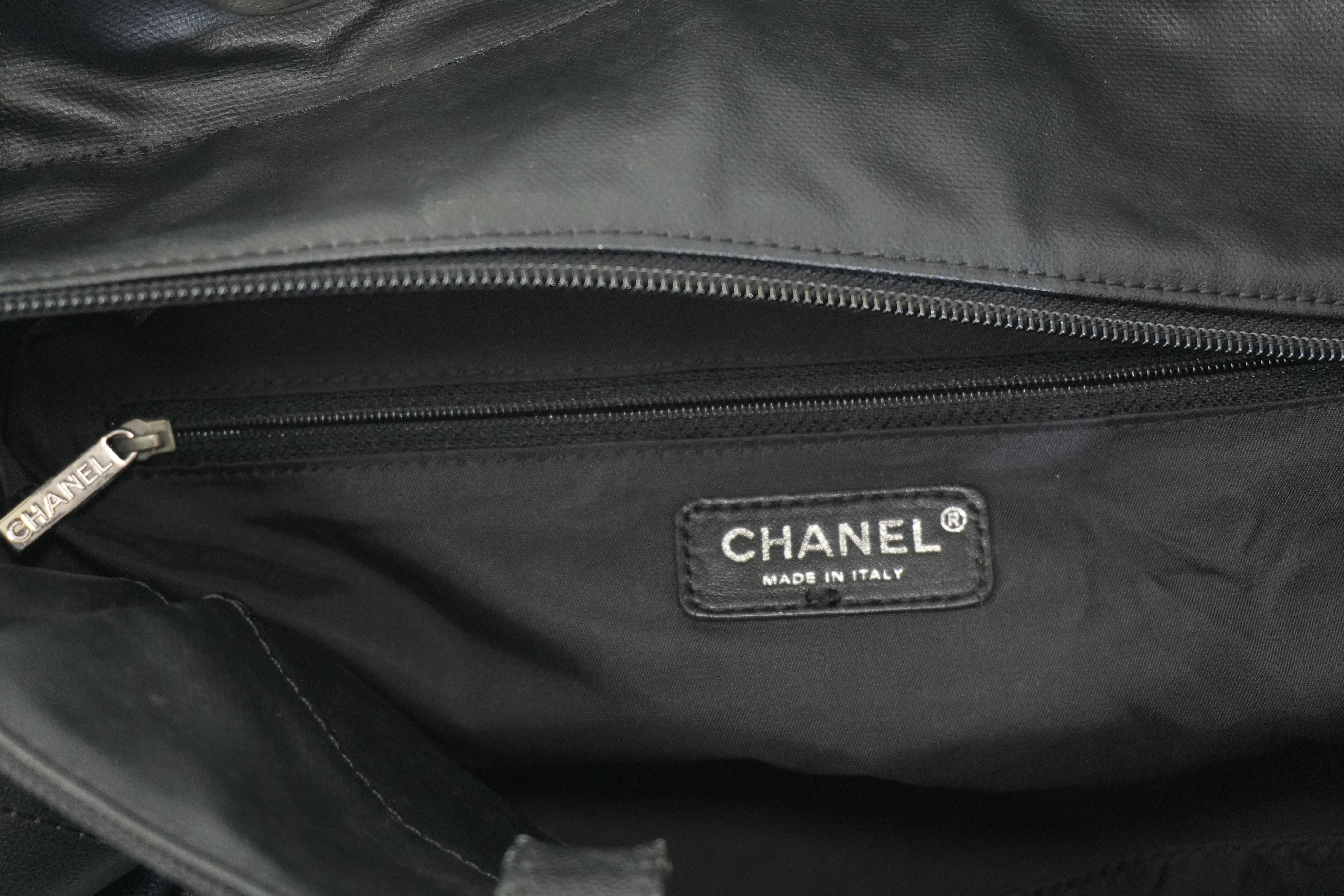 Pre-owned Chanel Paris Biarritz Tote Bag Black