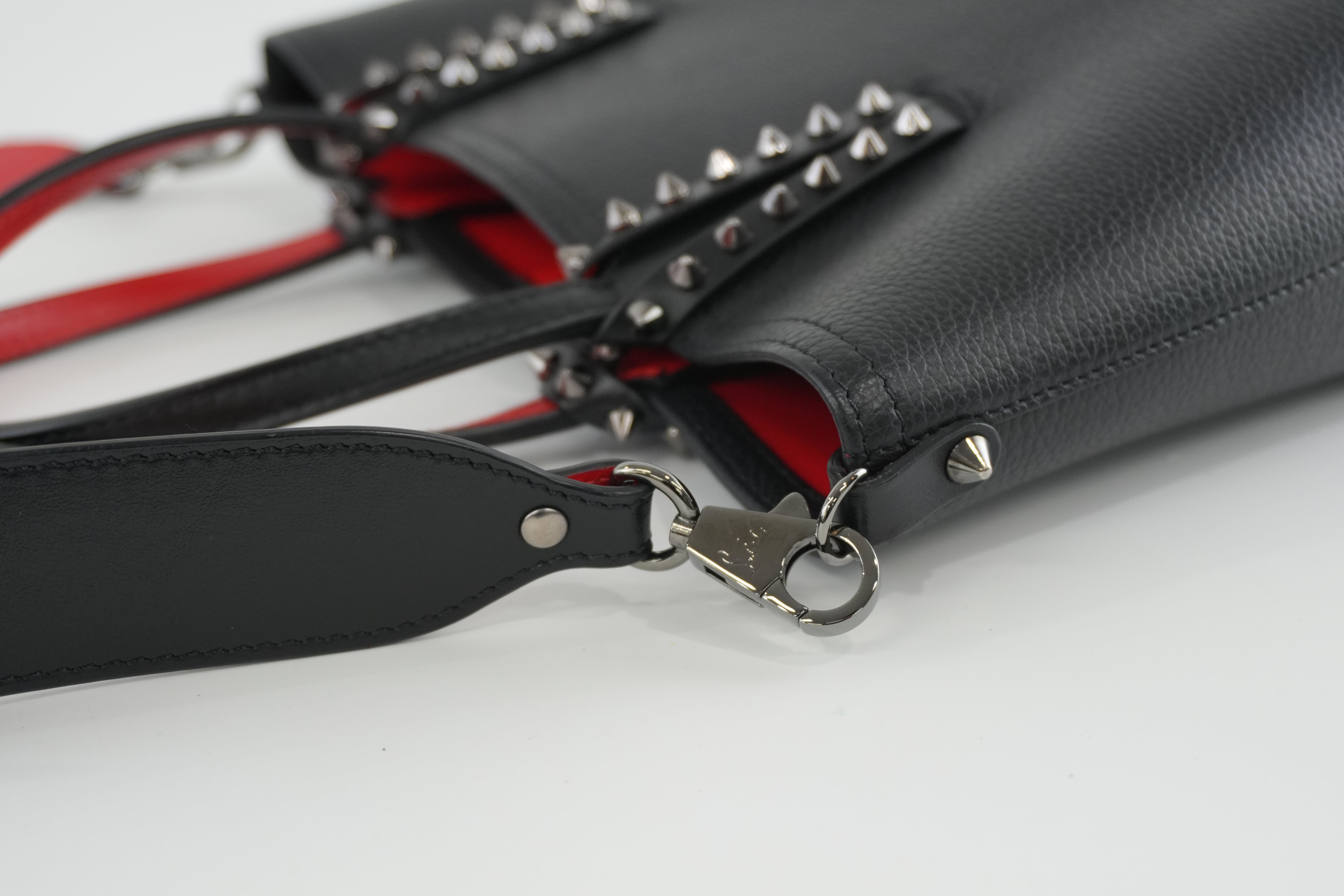 Christian Louboutin Small Cabata Two Way Shoulder Bag Black Used