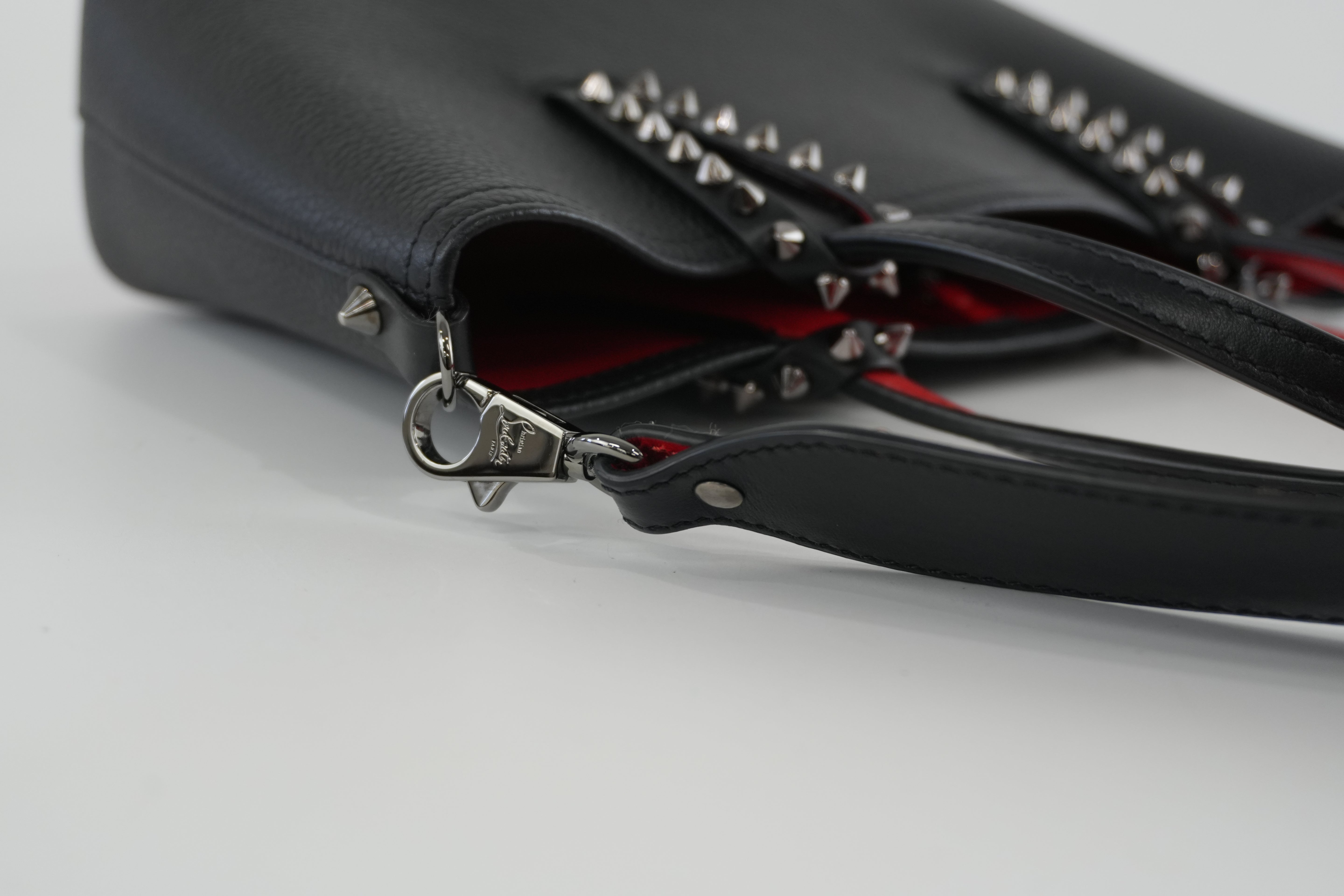 Christian Louboutin Small Cabata Two Way Shoulder Bag Black Used