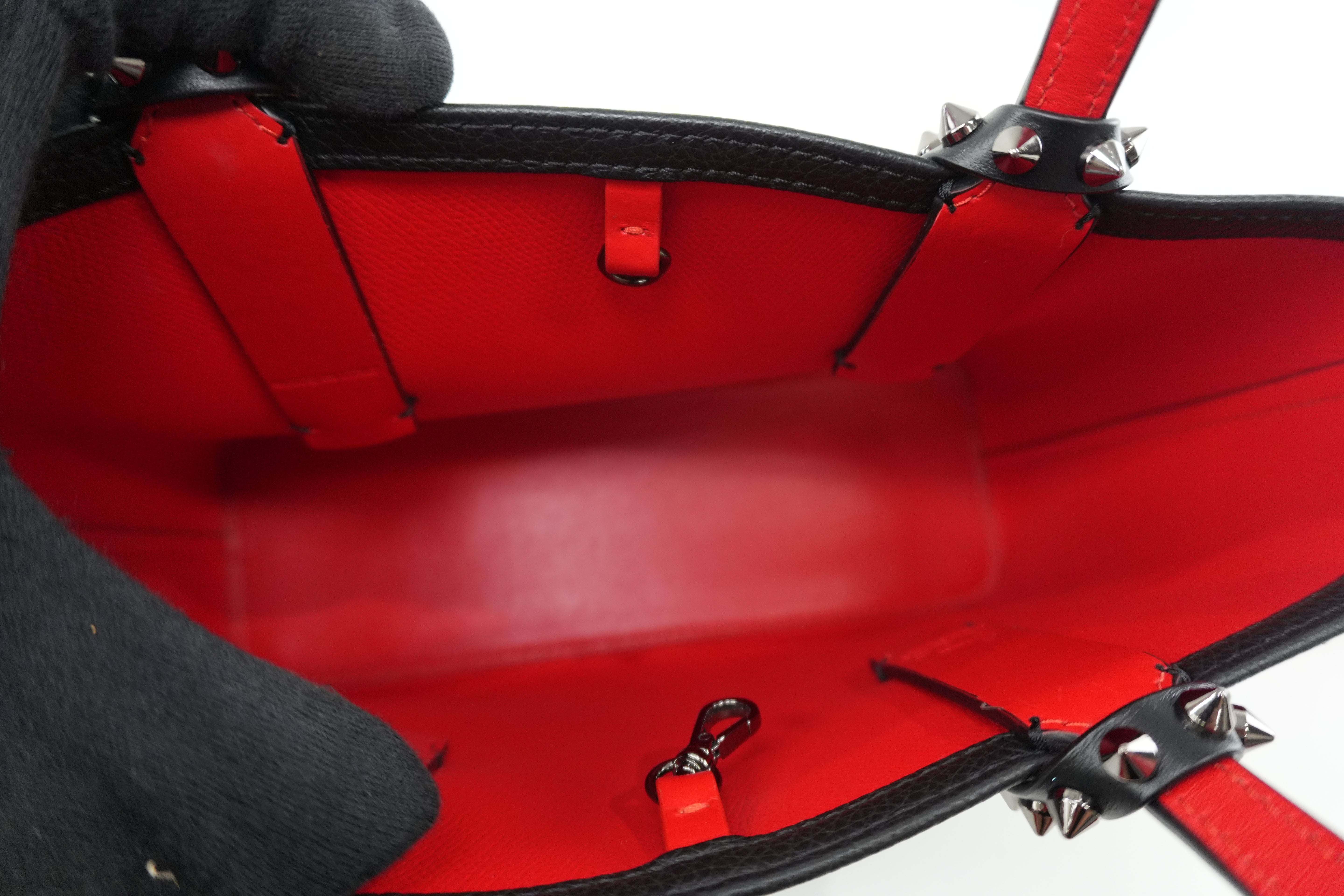 Christian Louboutin Small Cabata Two Way Shoulder Bag Black Used