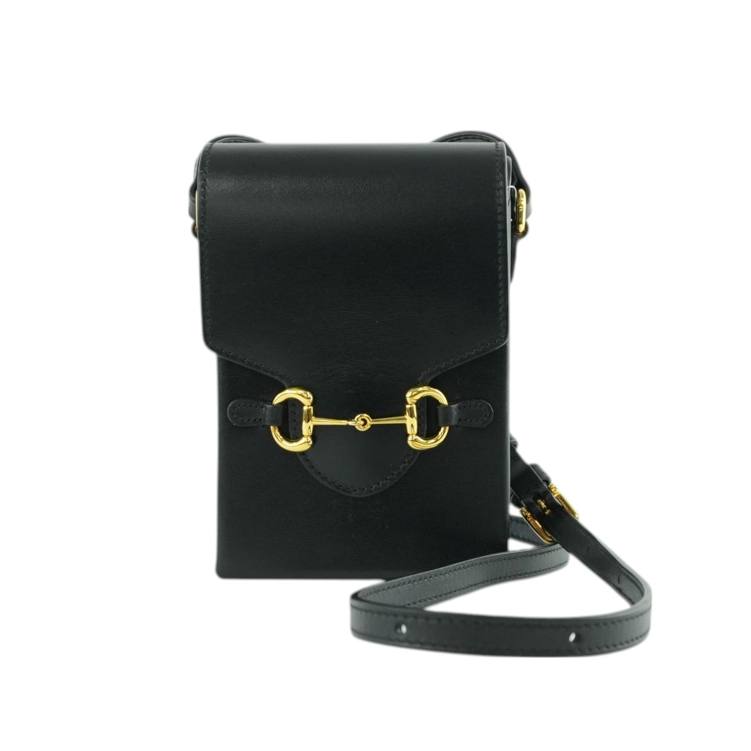 Pre-owned Gucci Horsebit Shoulder Bag Black