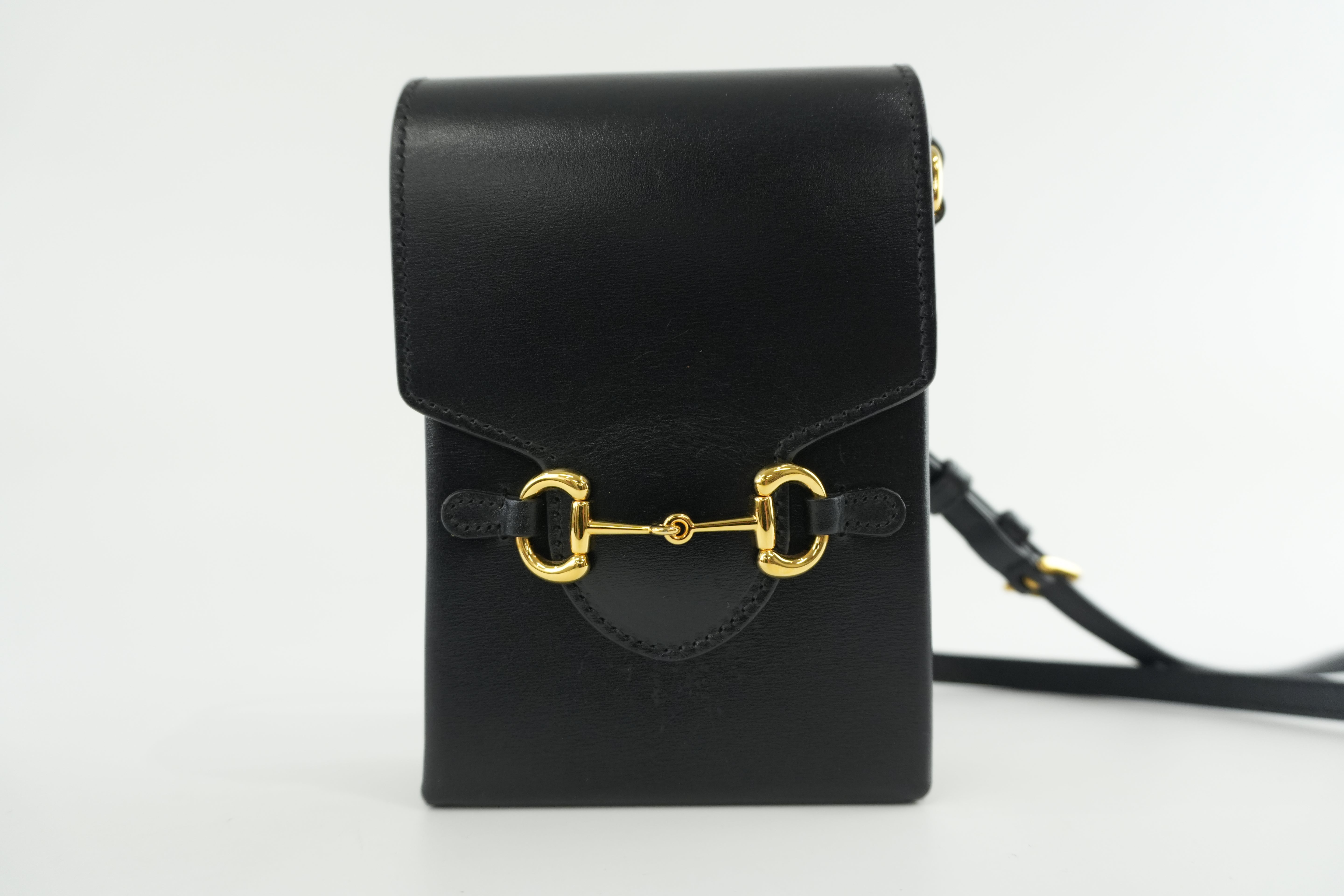 Pre-owned Gucci Horsebit Shoulder Bag Black