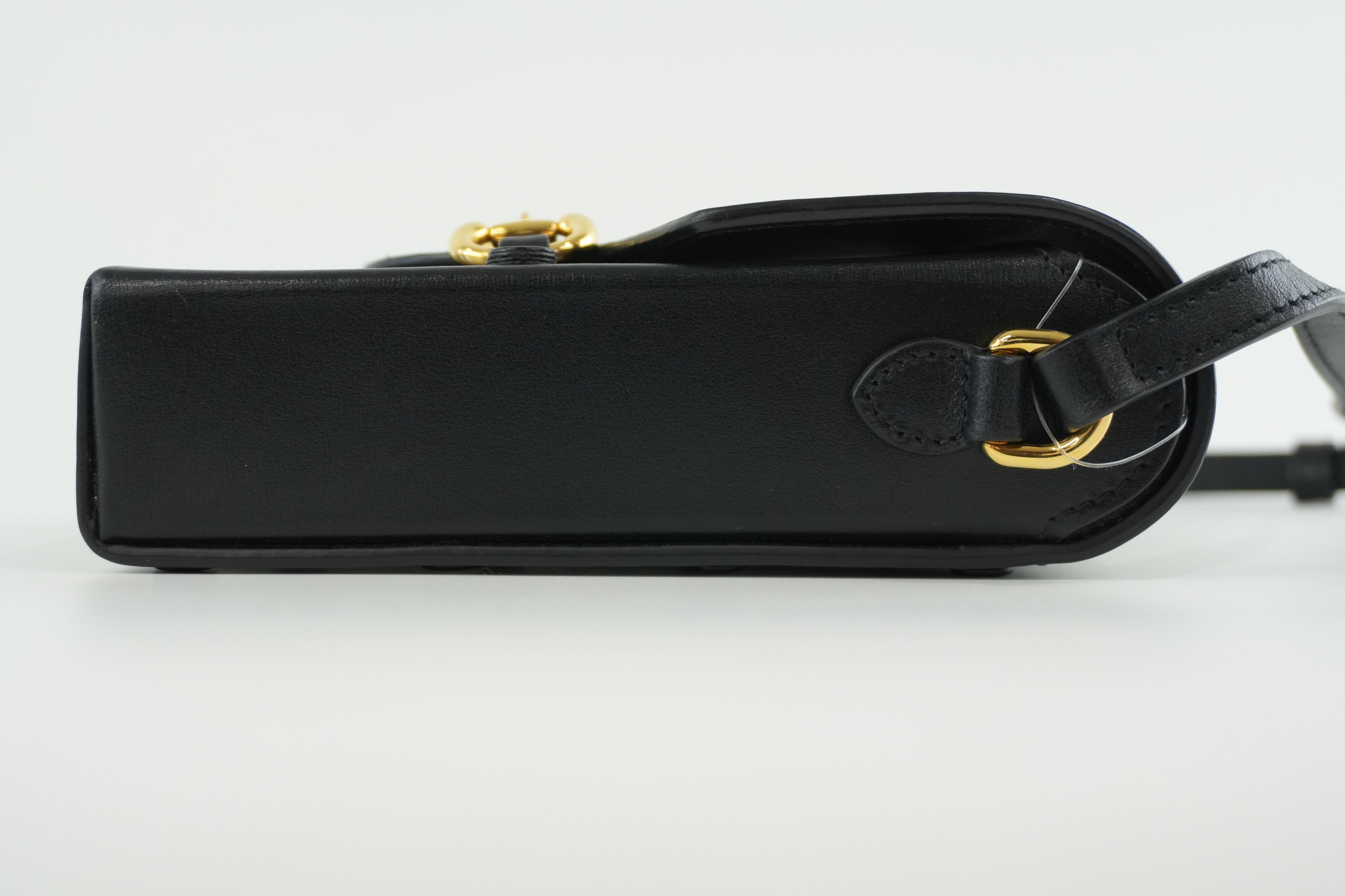 Pre-owned Gucci Horsebit Shoulder Bag Black