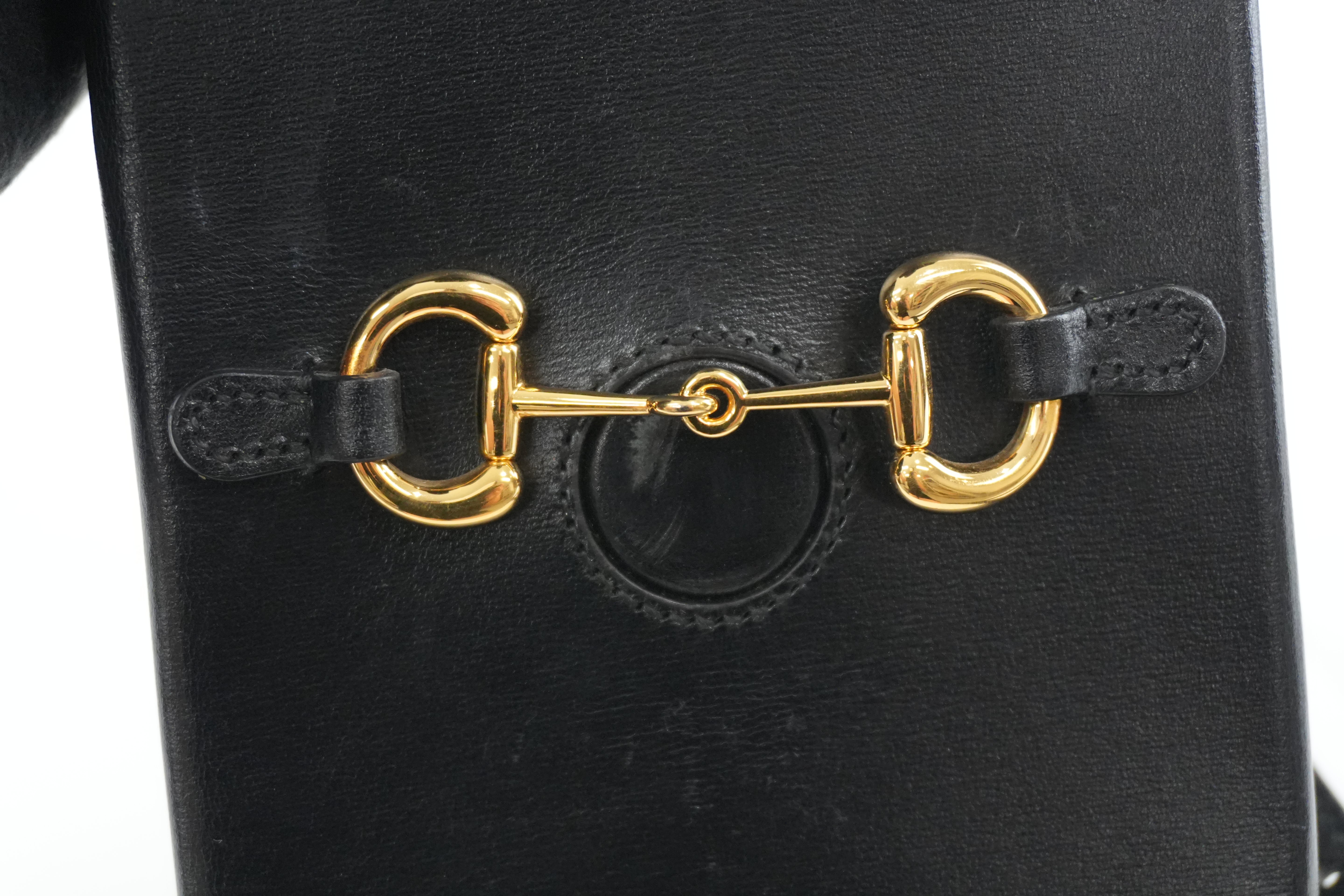 Pre-owned Gucci Horsebit Shoulder Bag Black