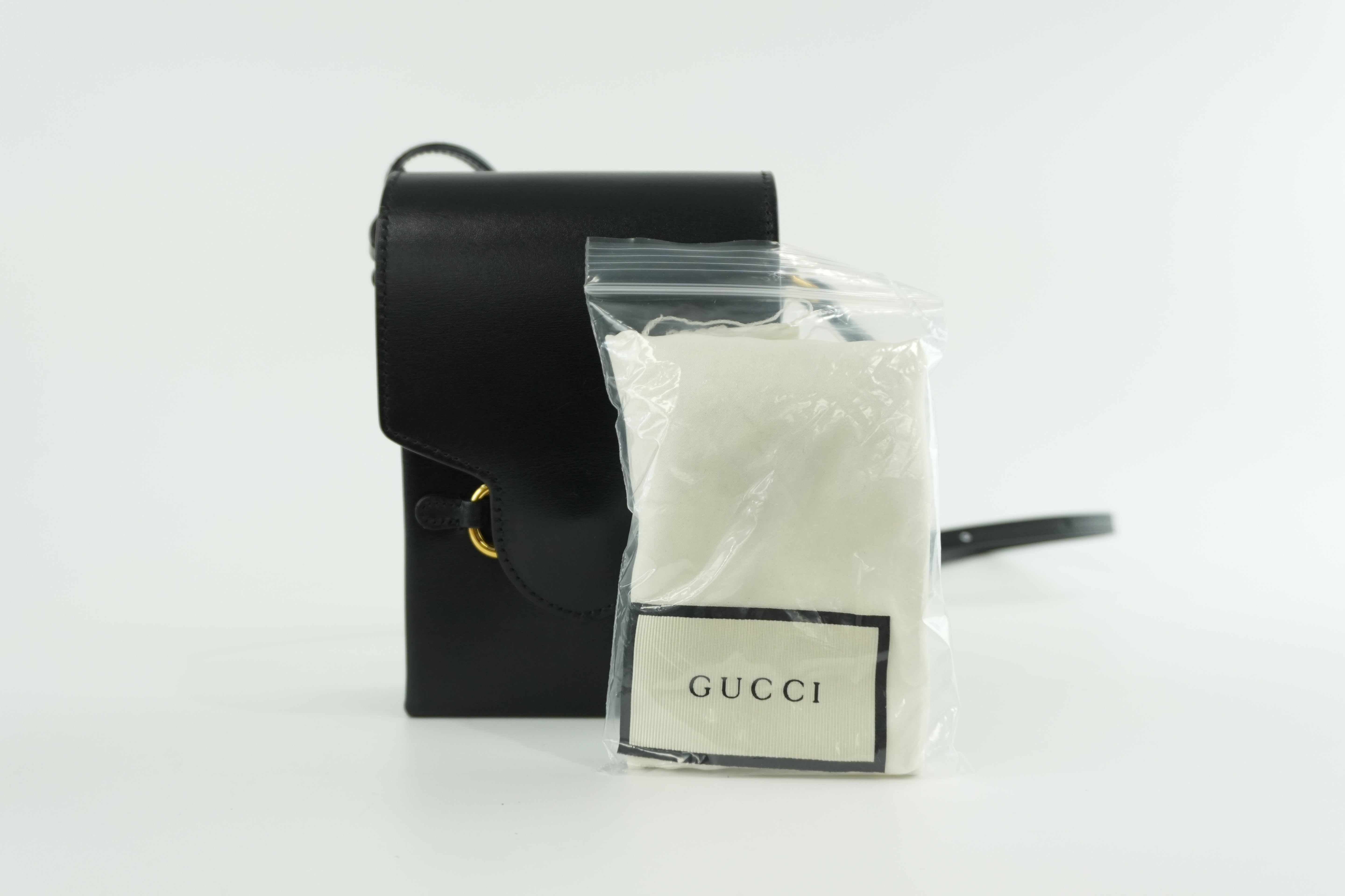 Pre-owned Gucci Horsebit Shoulder Bag Black