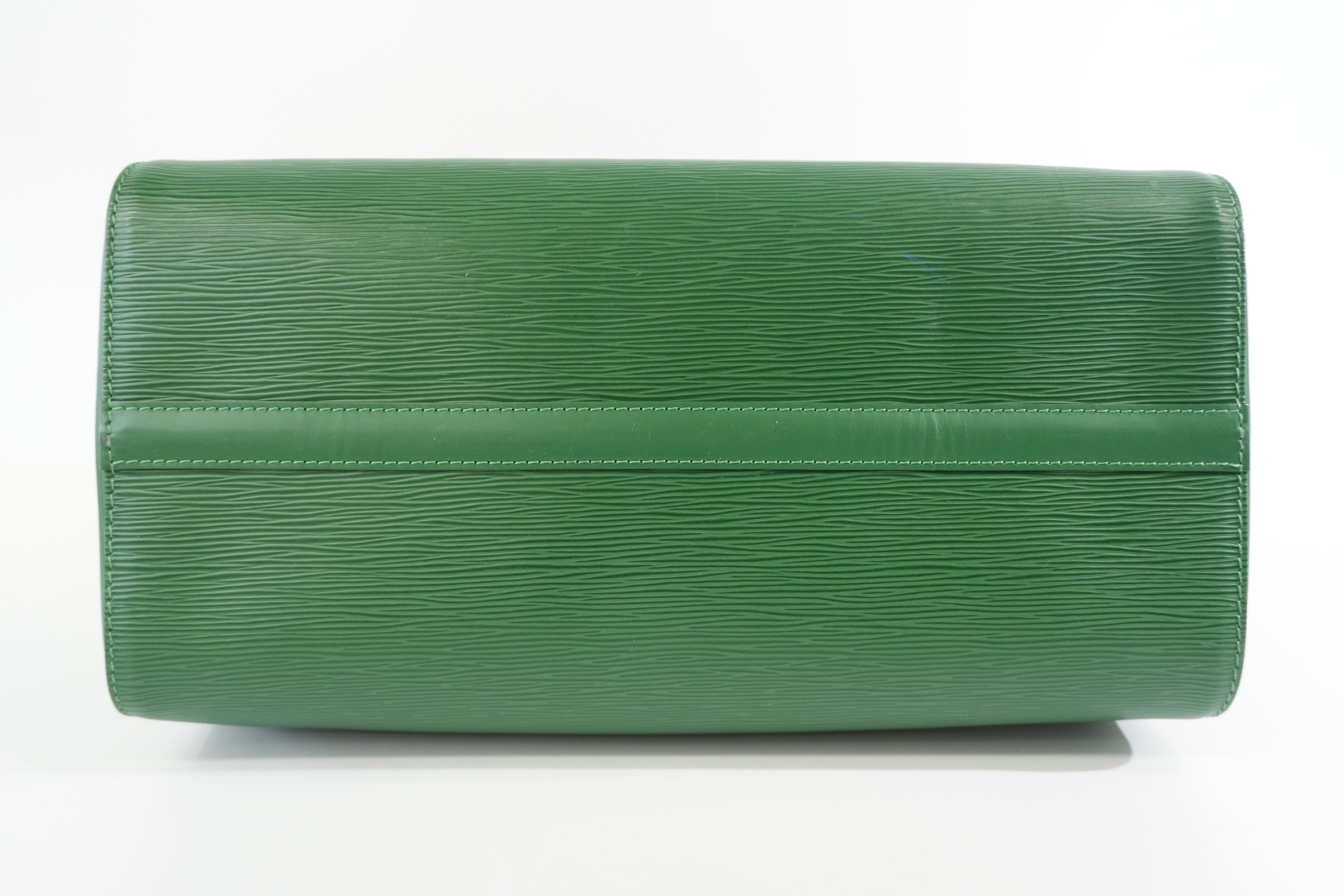 Pre-Owned Louis Vuitton Epi Speedy 35 Handbag/Green