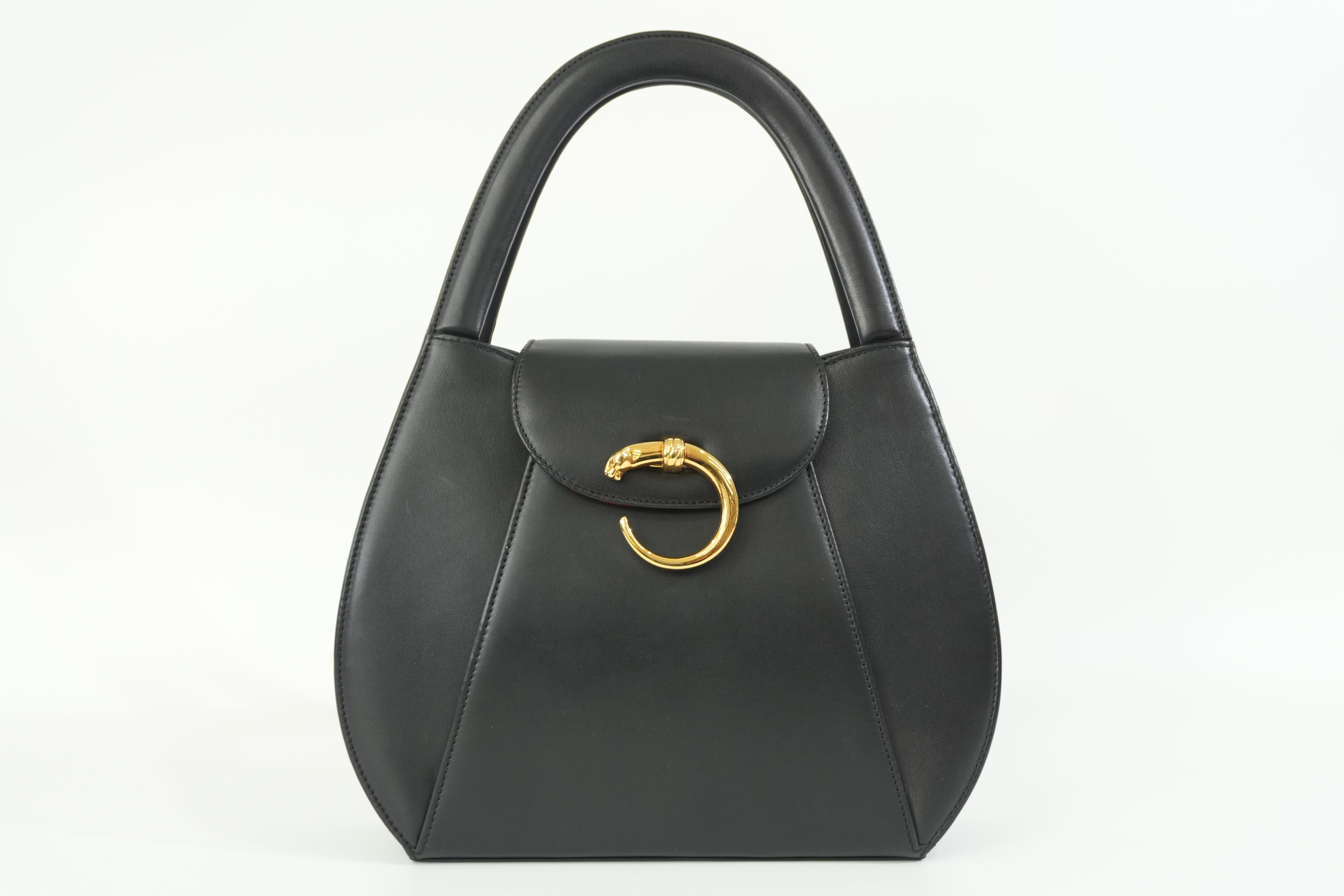 Pre-owned Cartier Top Handle Handbag Black
