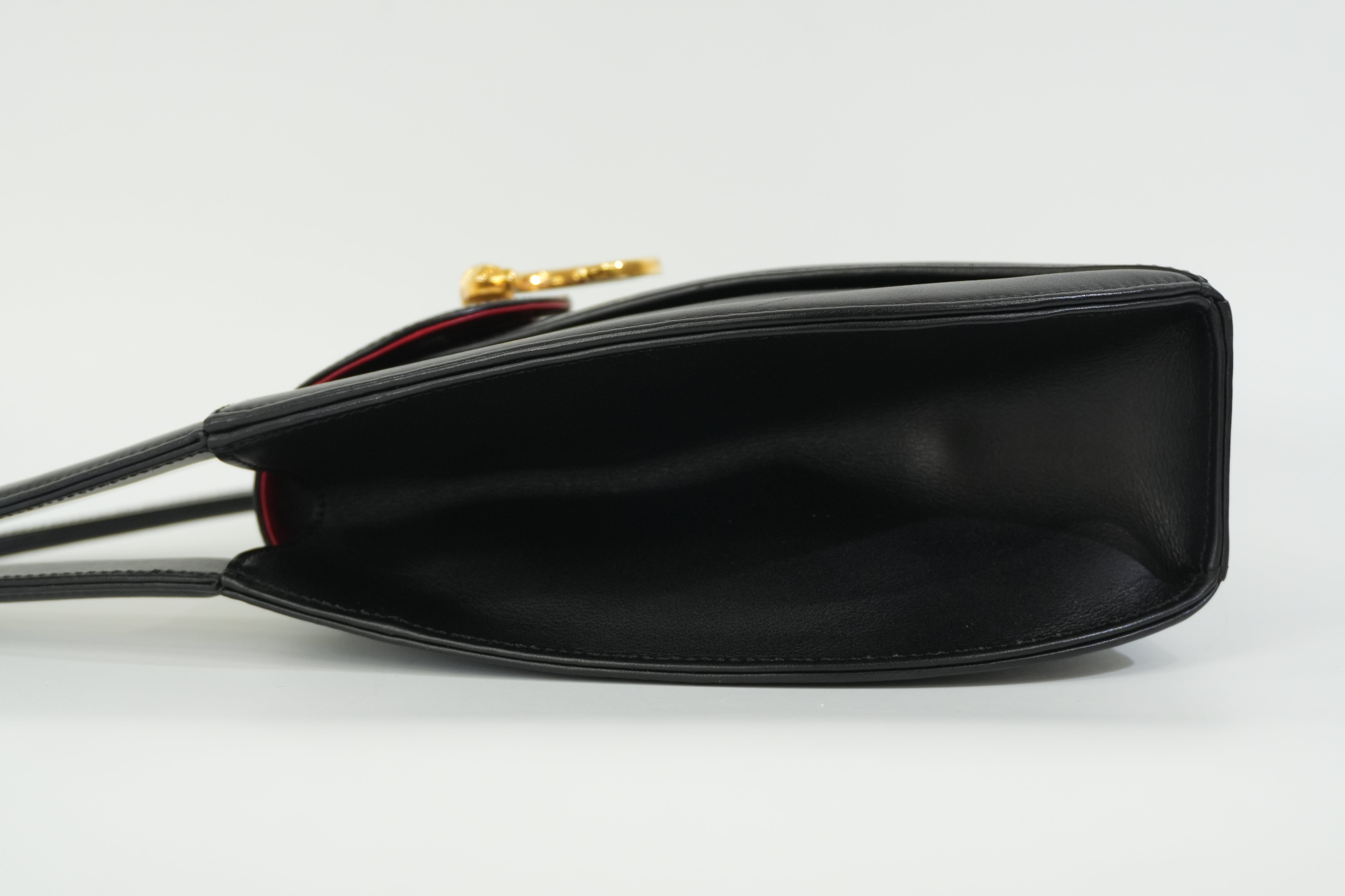Pre-owned Cartier Top Handle Handbag Black