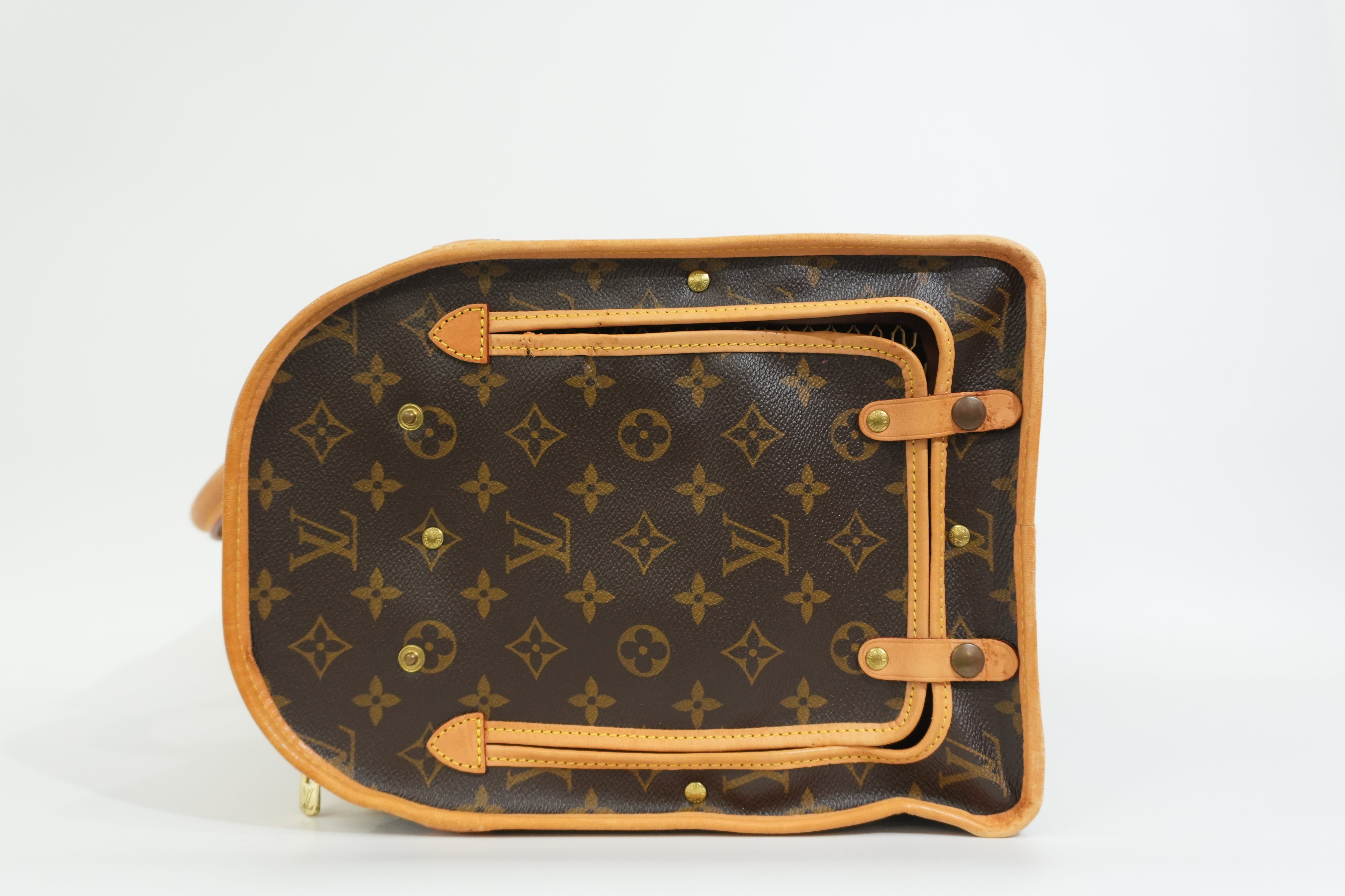 Pre-owned Louis Vuitton Monogram Sac Chien 40 Pet Carrier