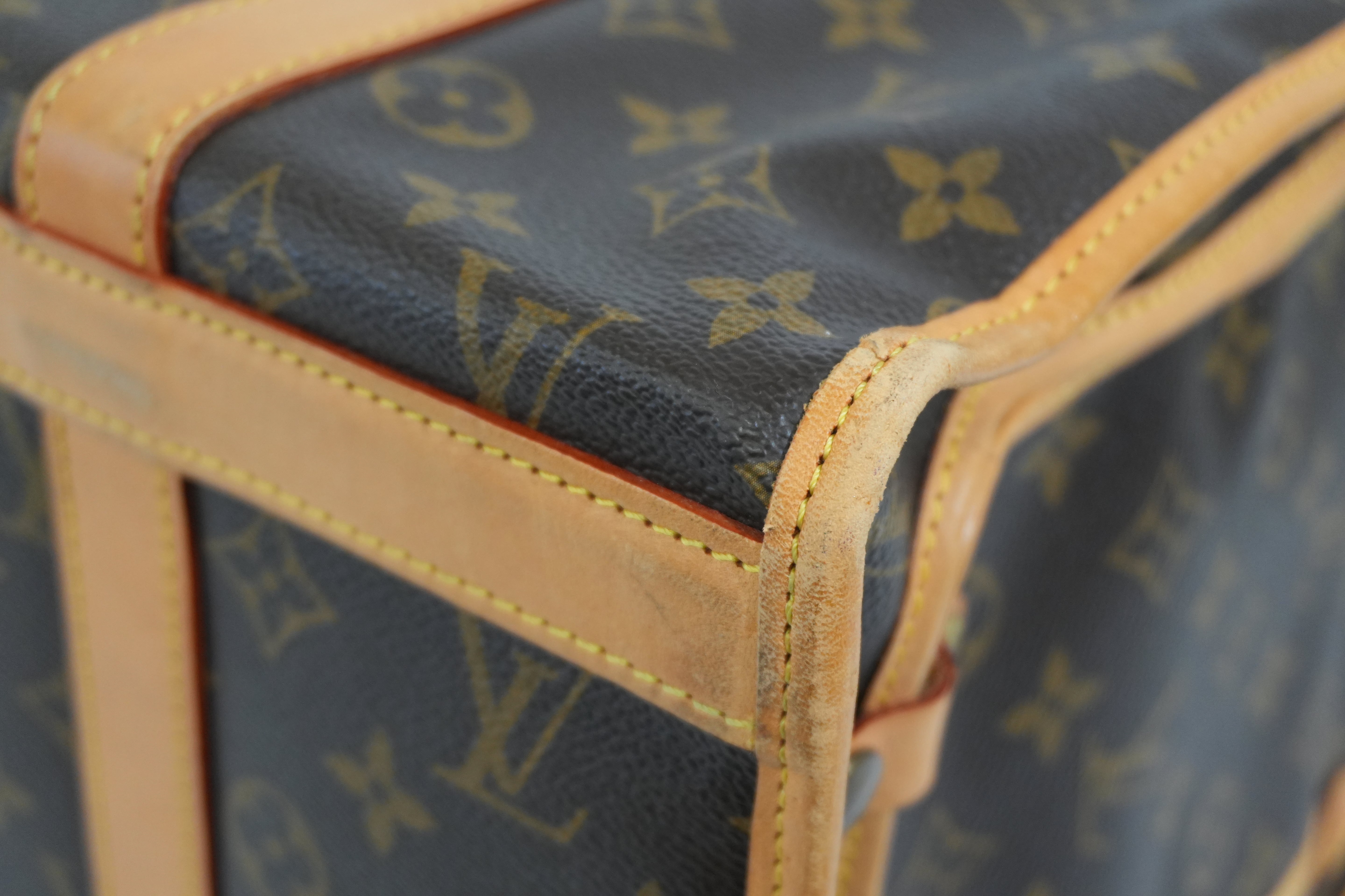 Pre-owned Louis Vuitton Monogram Sac Chien 40 Pet Carrier