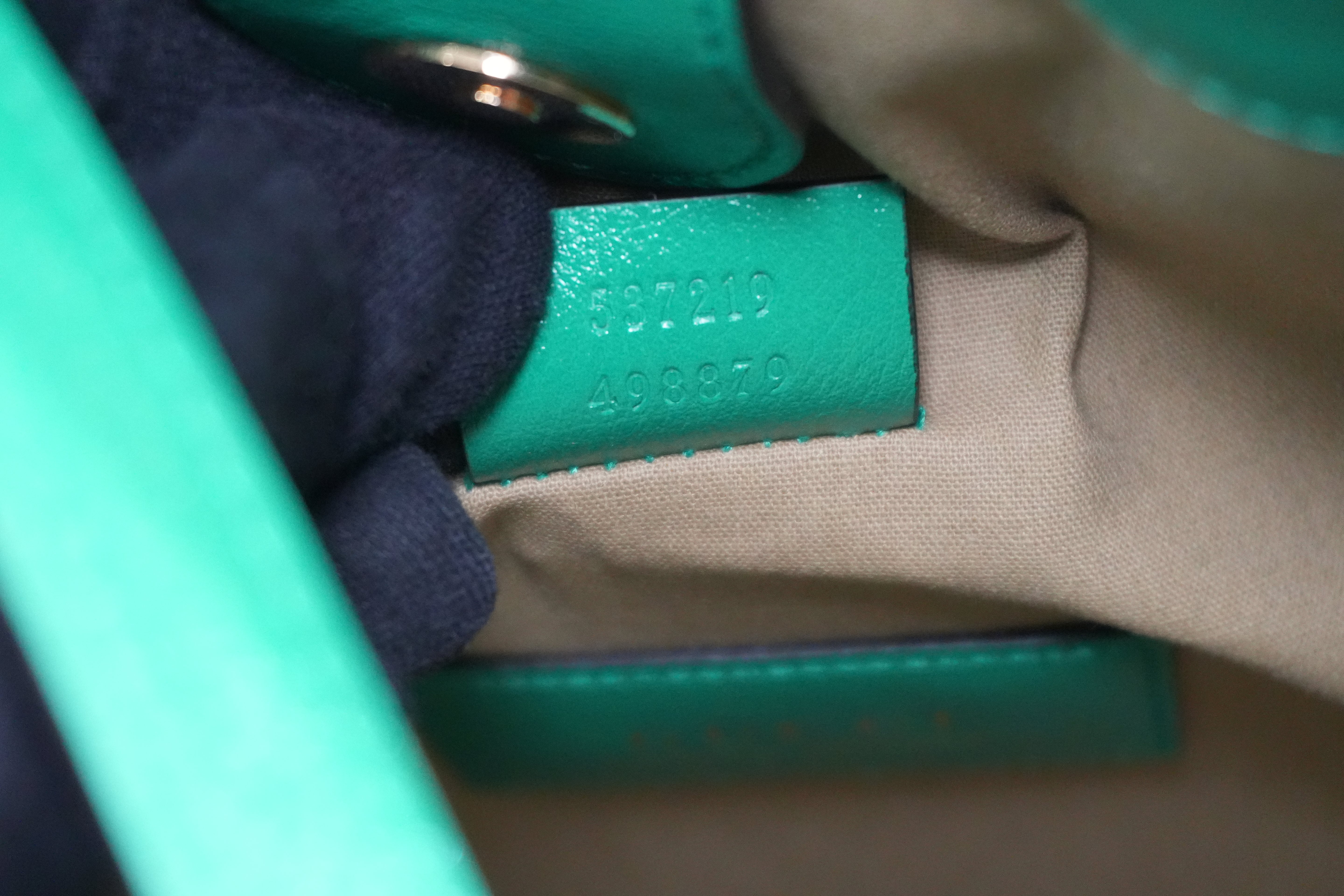 Pre-owned Gucci Rajah Tote Bag Ivory and Green