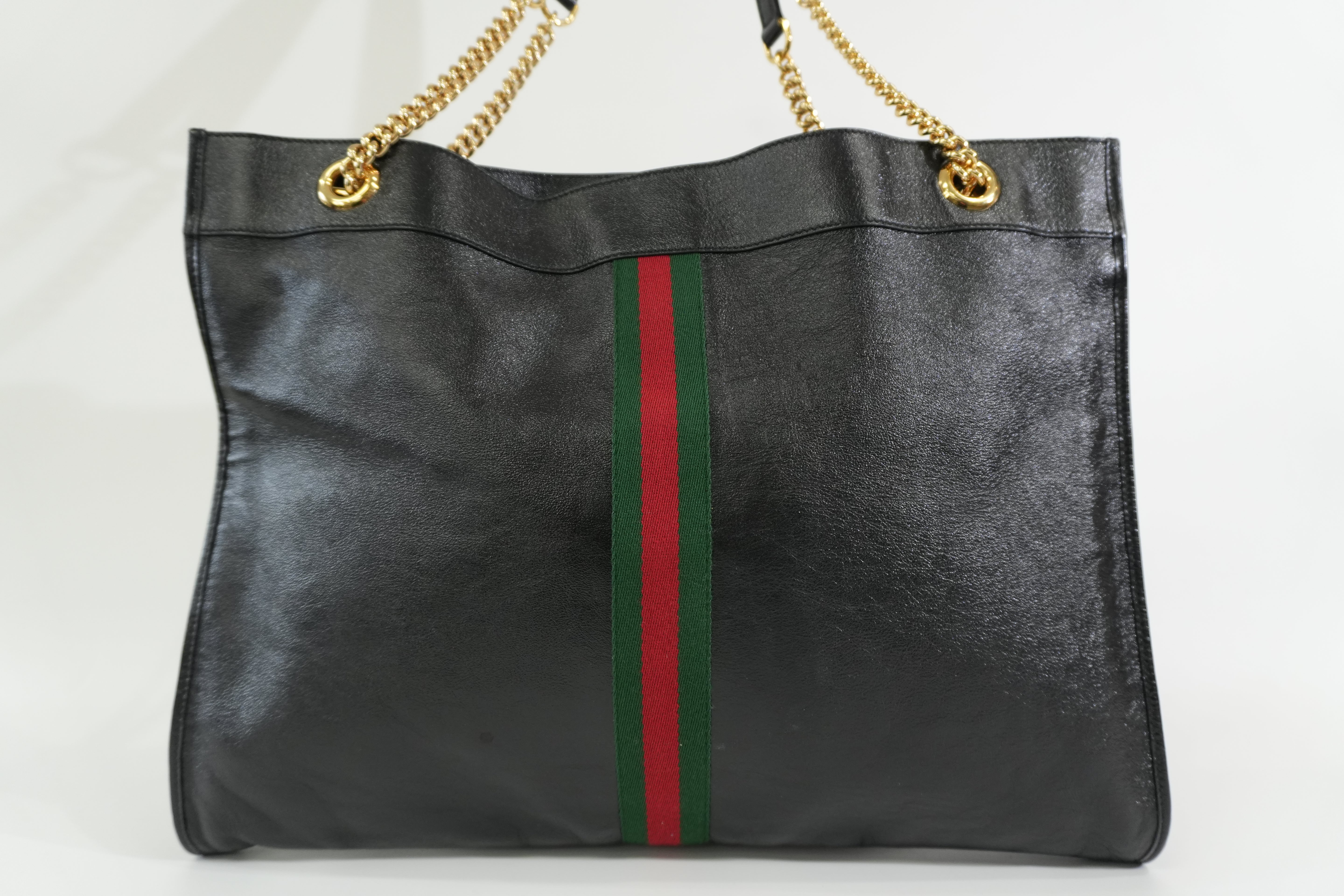 Pre-owned Gucci Rajah Large Tote Bag Black