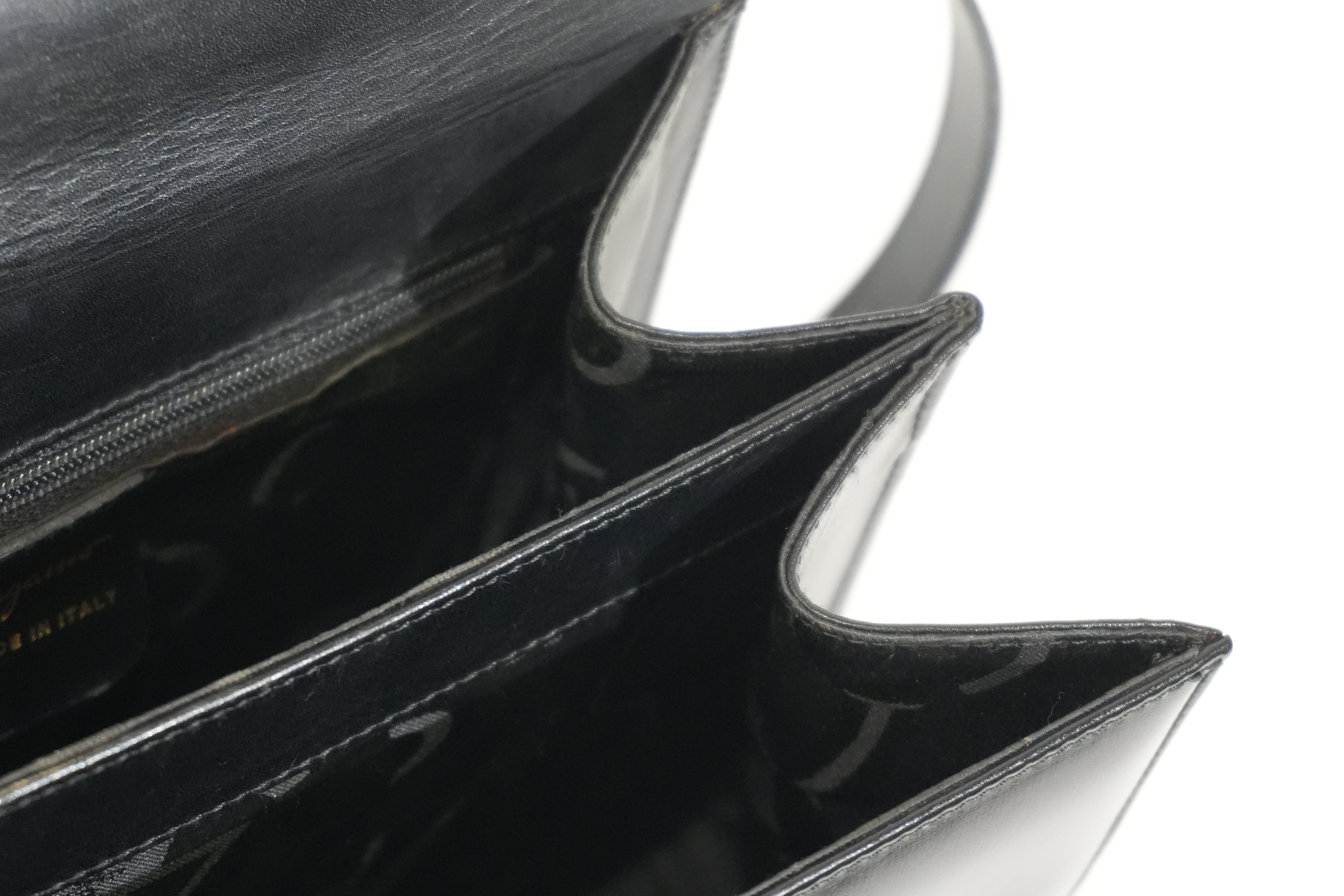 Pre-owned Ferragamo Two Way Top Handle Shoulder Bag Black