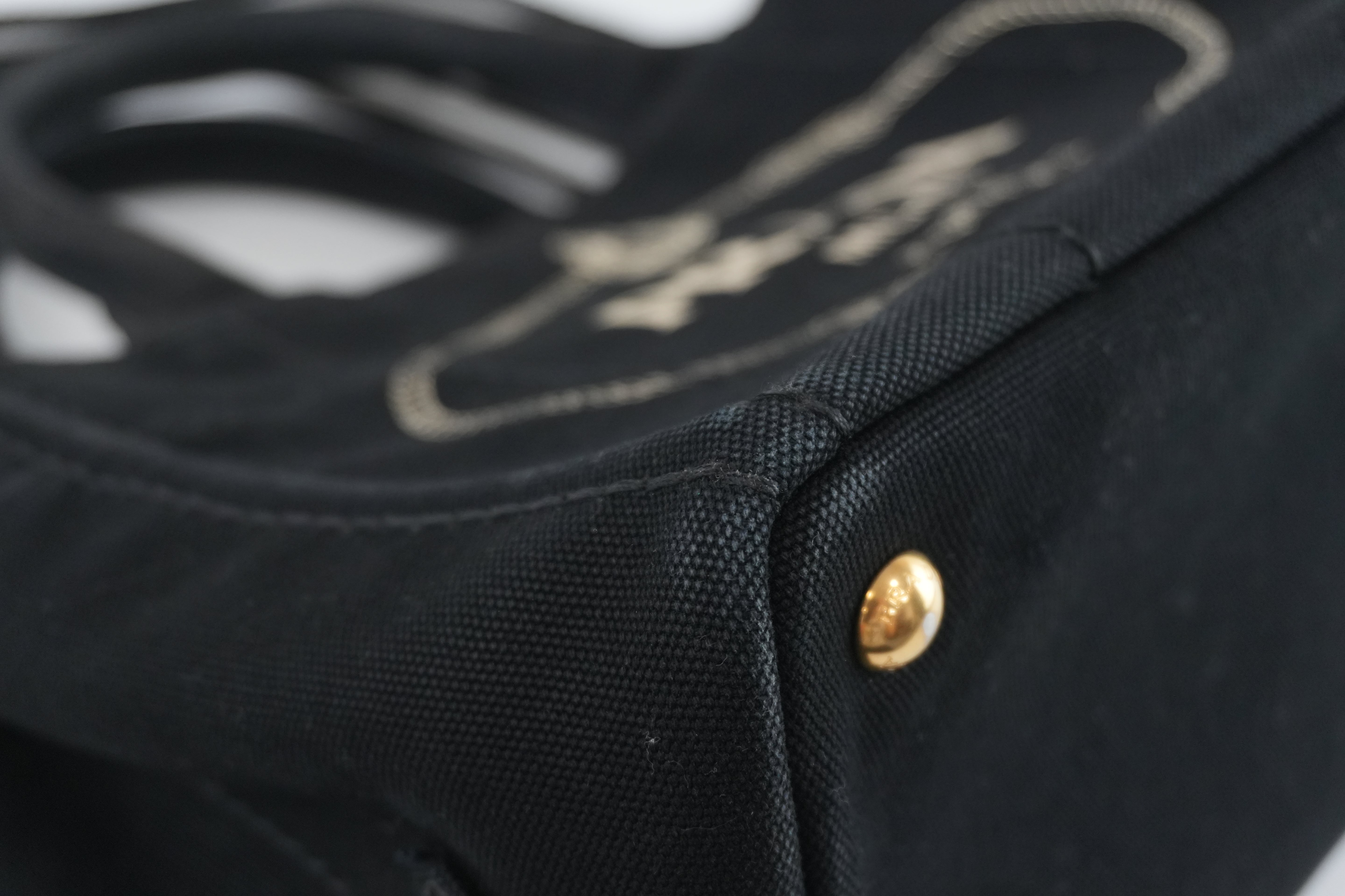 Prada Canapa Two Way Shoulder Bag Black Used