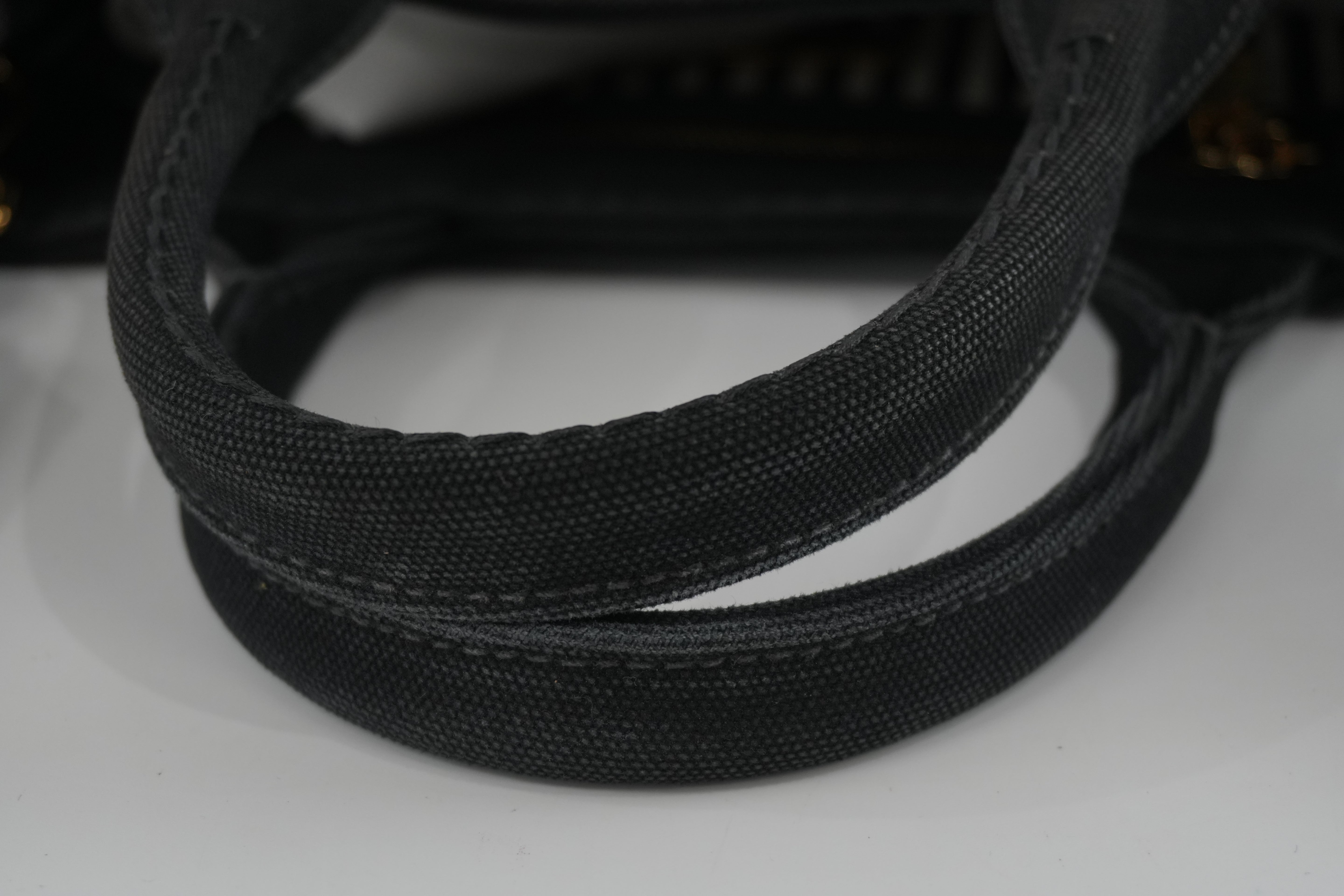 Prada Canapa Two Way Shoulder Bag Black Used