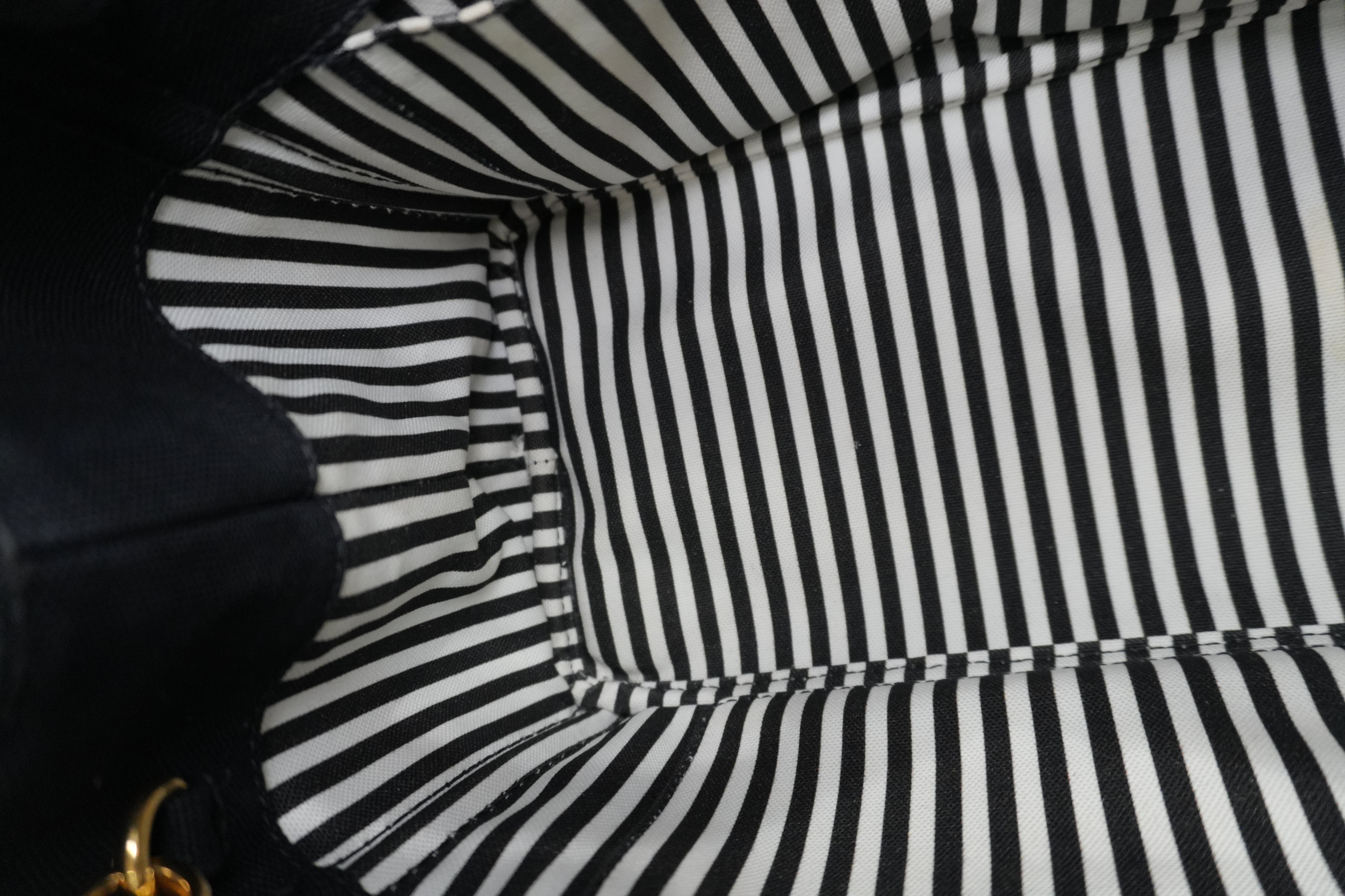 Prada Canapa Two Way Shoulder Bag Black Used