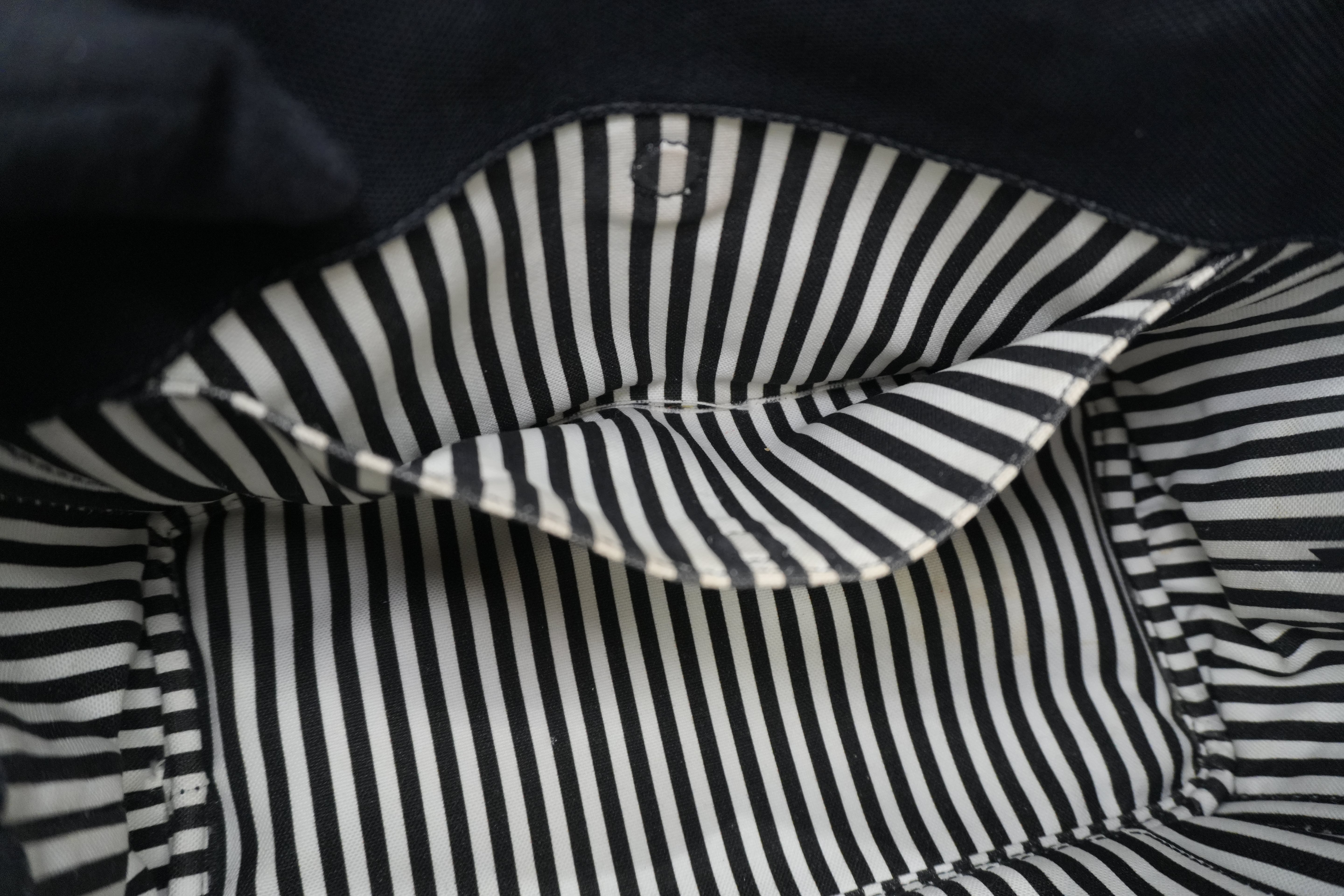 Prada Canapa Two Way Shoulder Bag Black Used