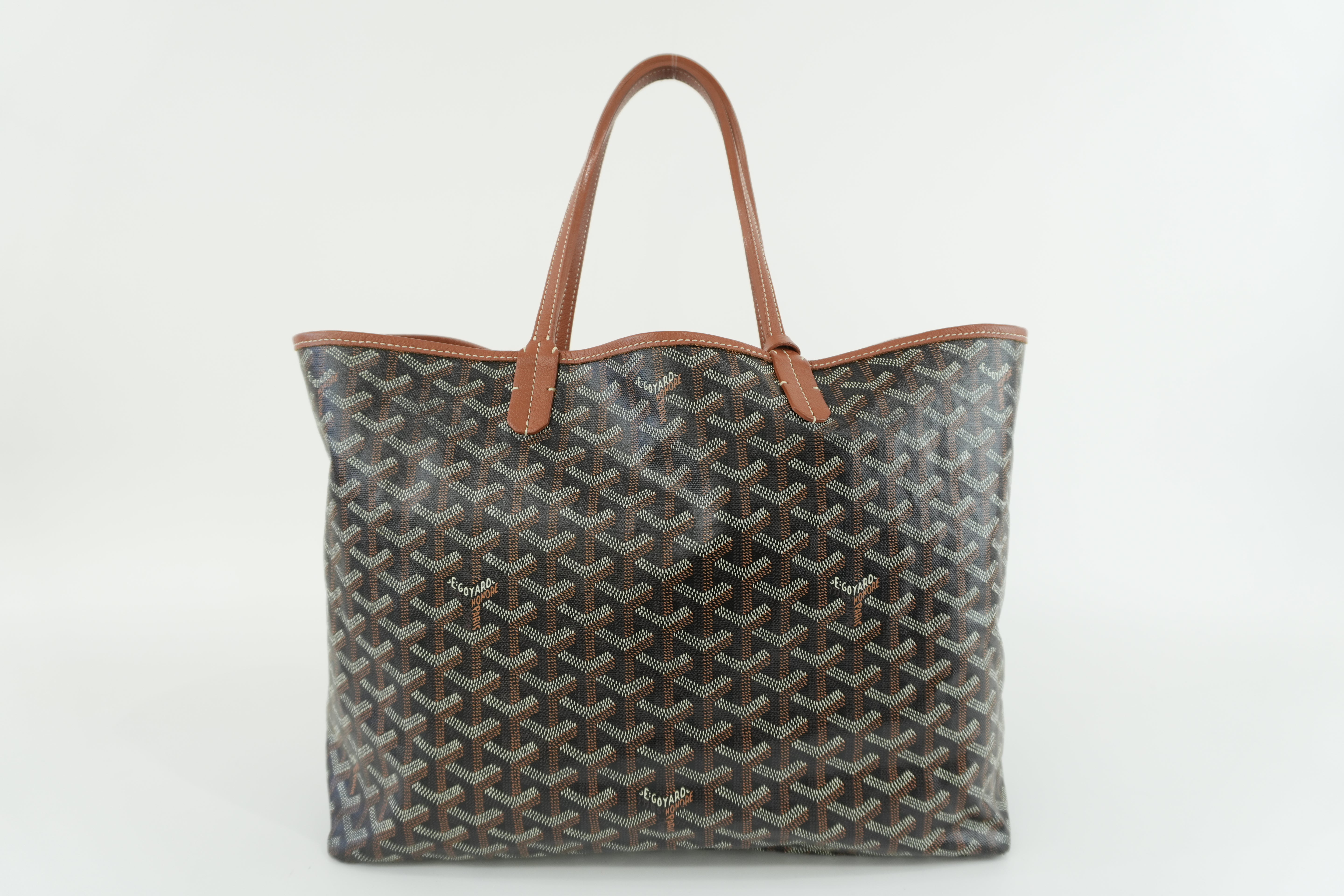Goyard Saint Louis PM Black and Brown Canvas Used