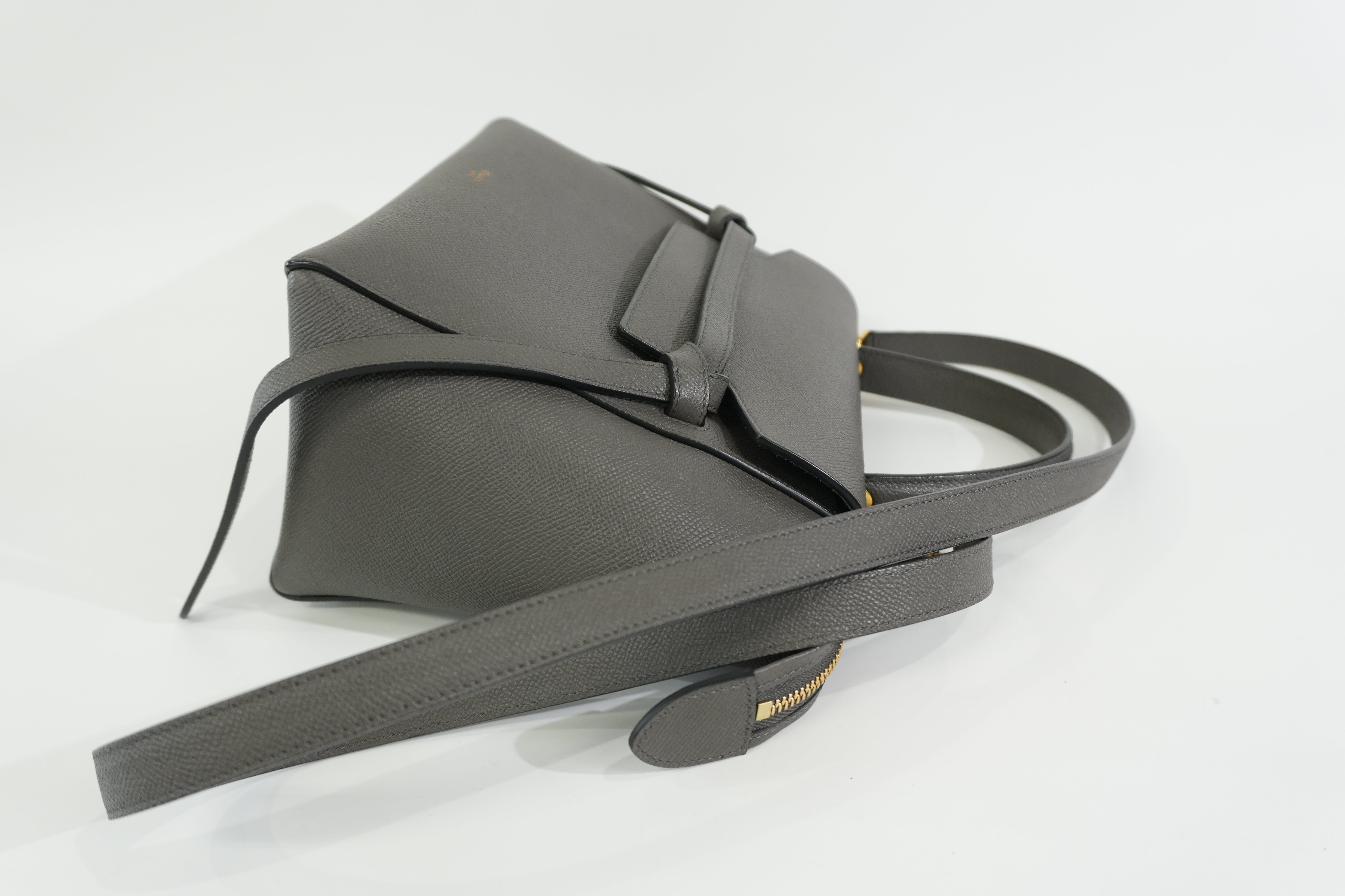 Pre-owned Celine Two Way Mini Belt Shoulder Bag Gray