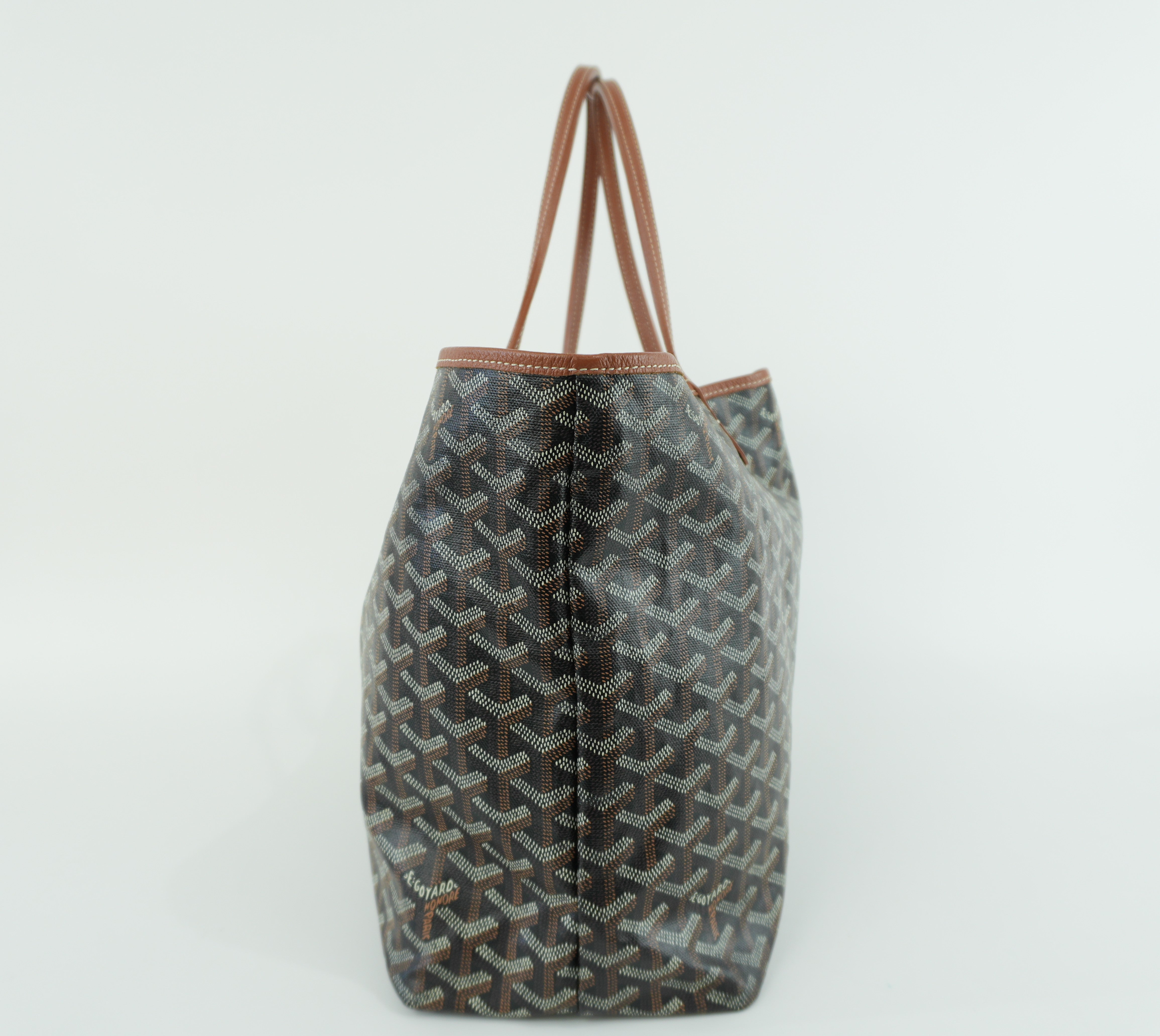 Goyard Saint Louis PM Black and Brown Canvas Used