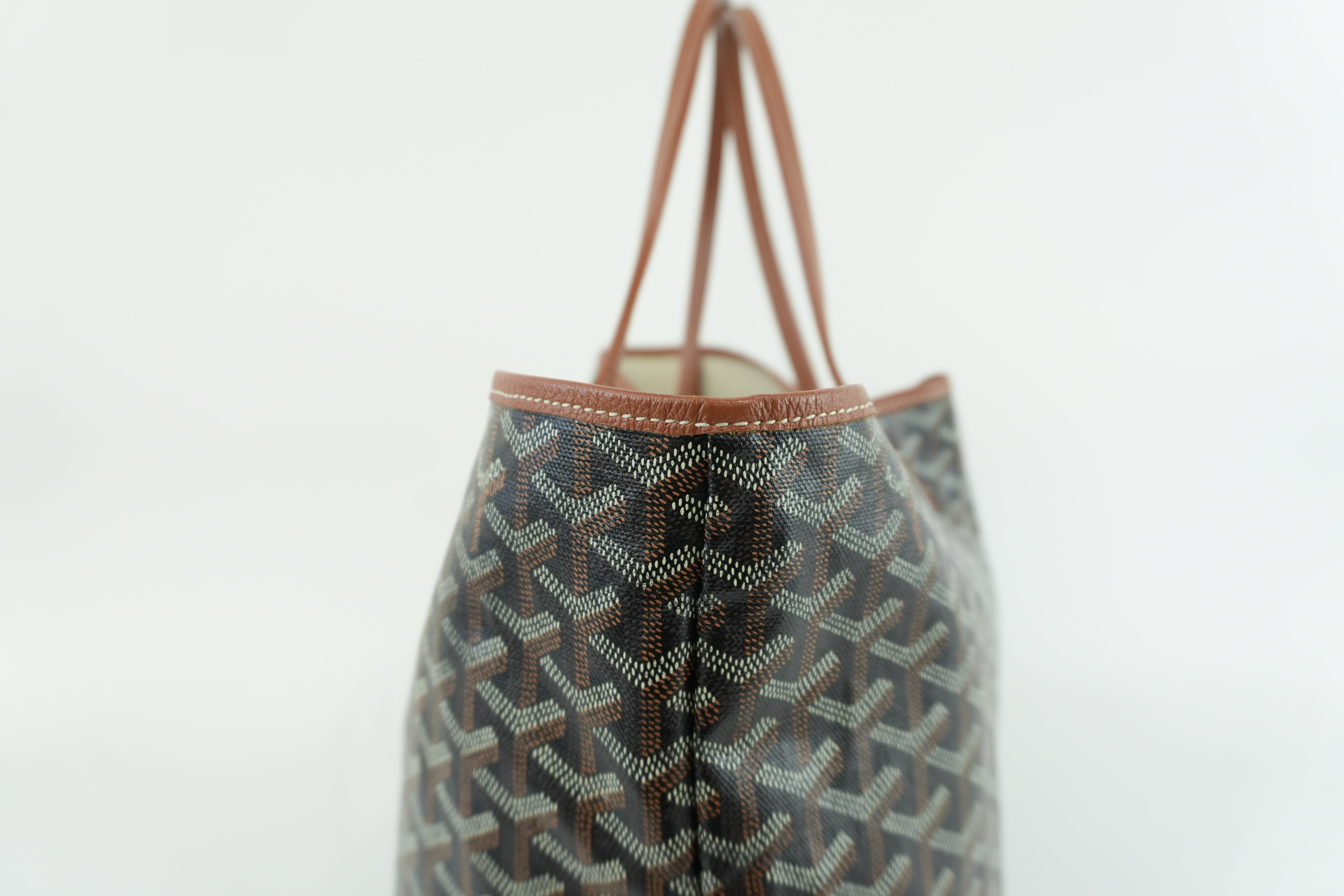 Goyard Saint Louis PM Black and Brown Canvas Used